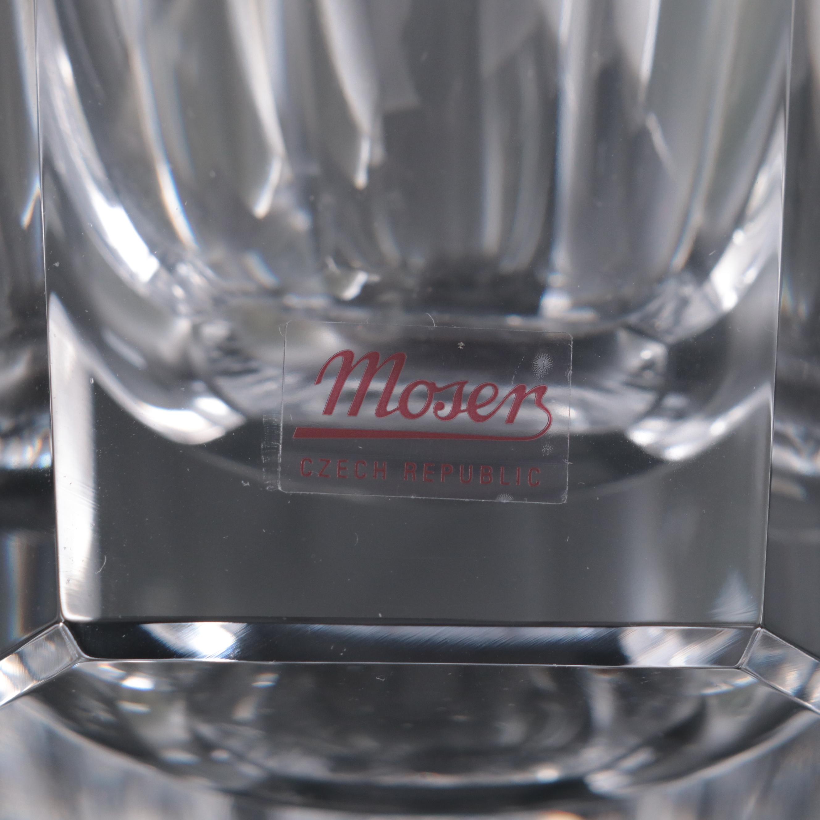 Moser "Purity" Cut Crystal Vase