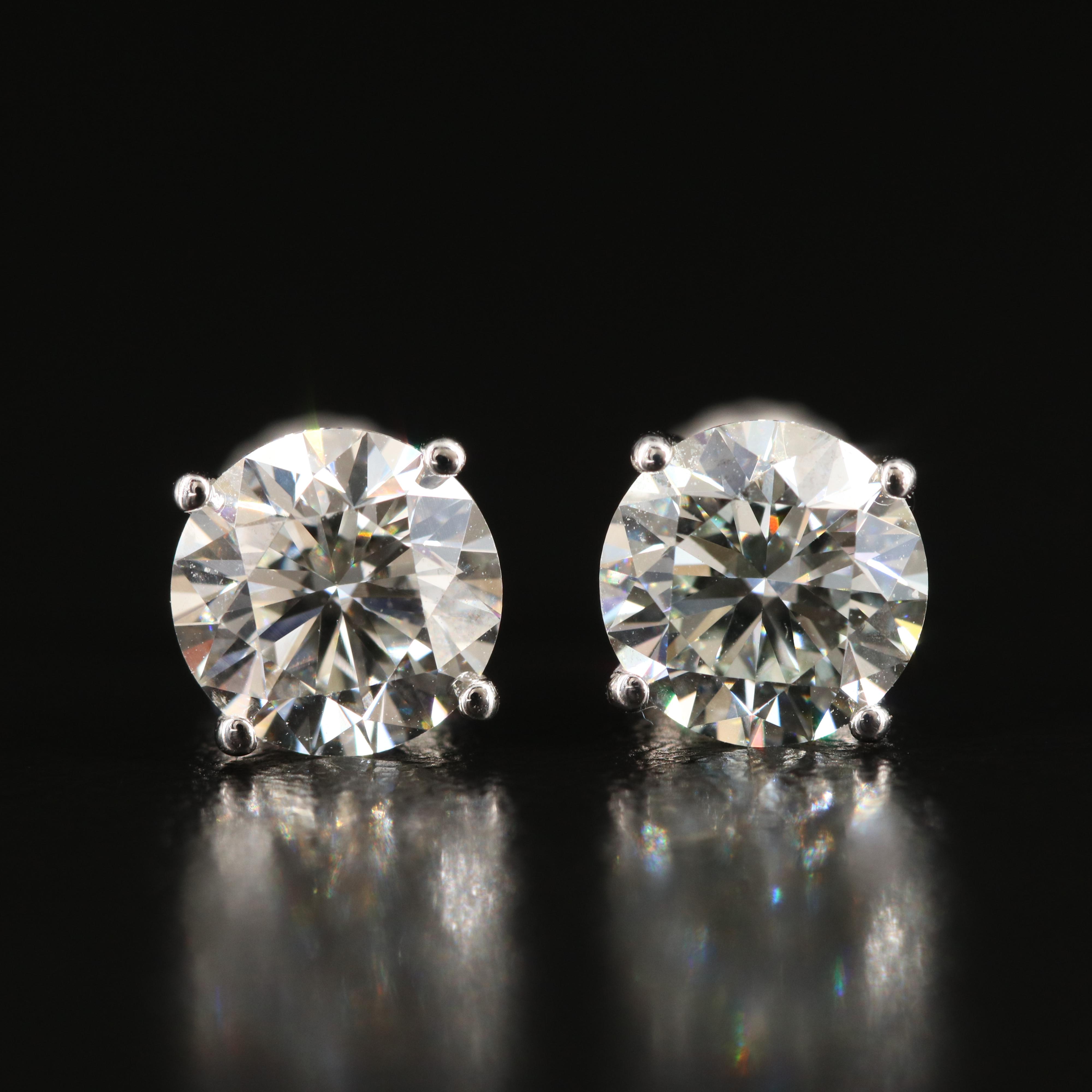 14K 2.56 CTW Lab Grown Diamond Stud Earrings