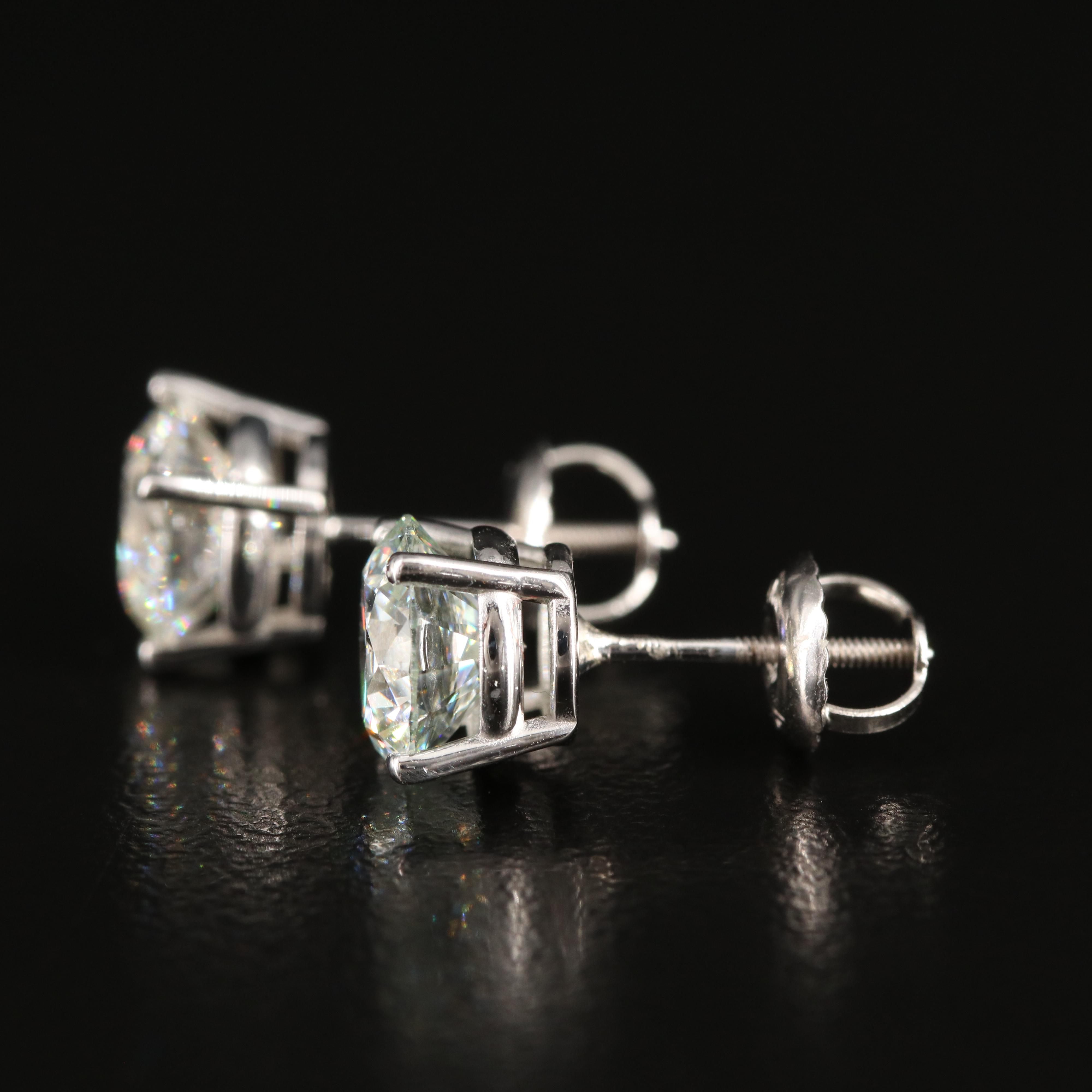 14K 2.56 CTW Lab Grown Diamond Stud Earrings