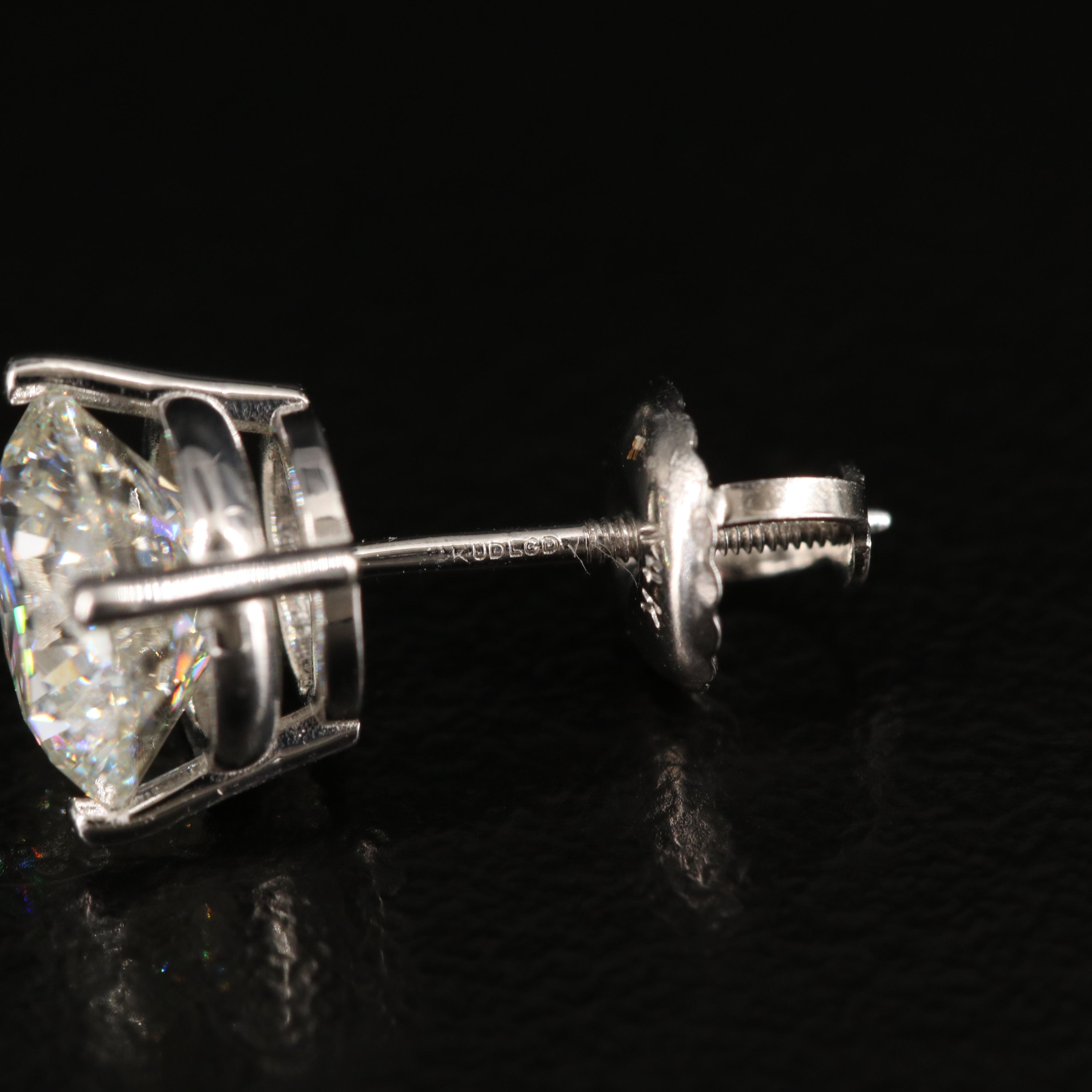 14K 2.56 CTW Lab Grown Diamond Stud Earrings