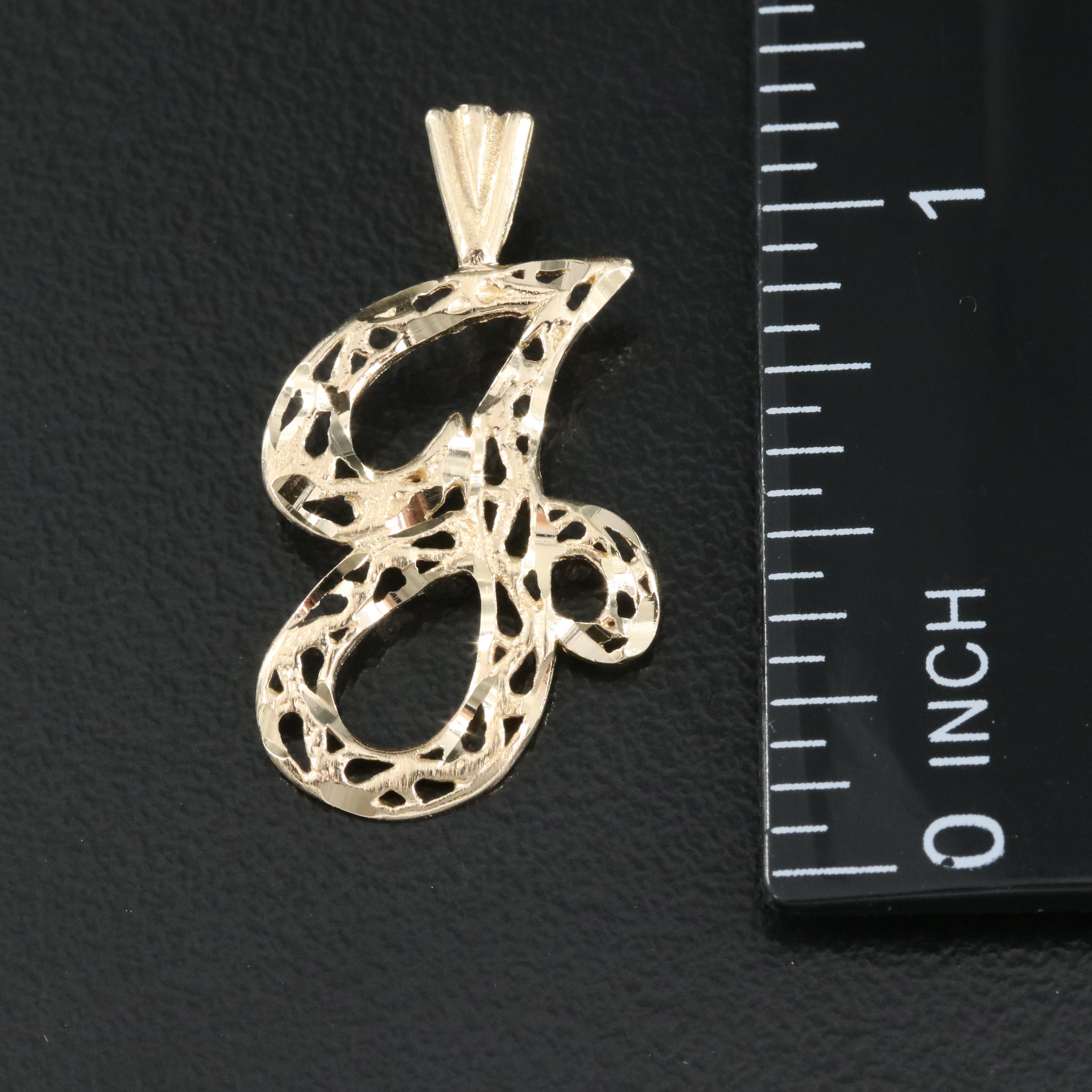 Michael Anthony 14K "G" Pendant