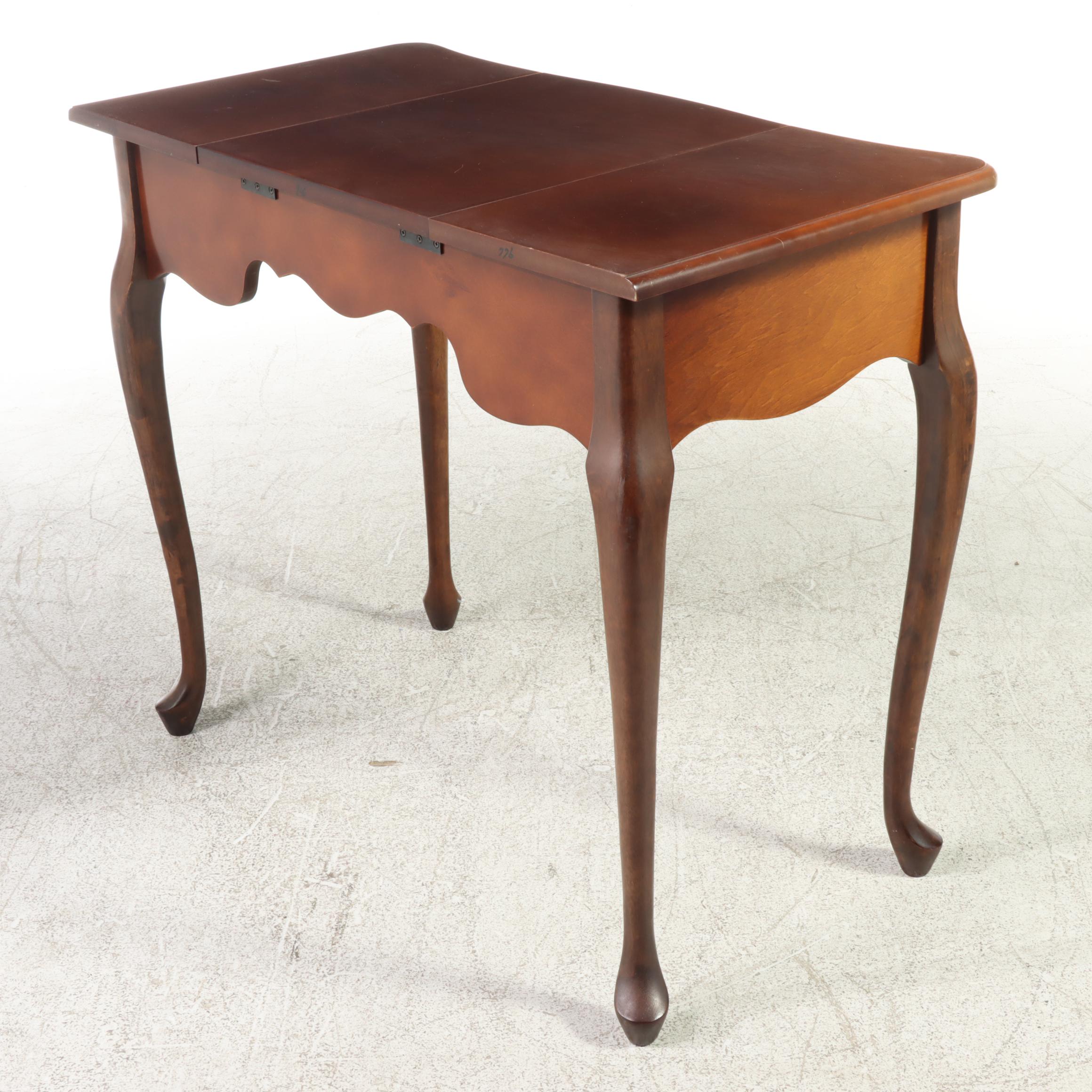 The Bombay Company Queen Anne Style Mahogany-Stained Enclosed Dressing Table