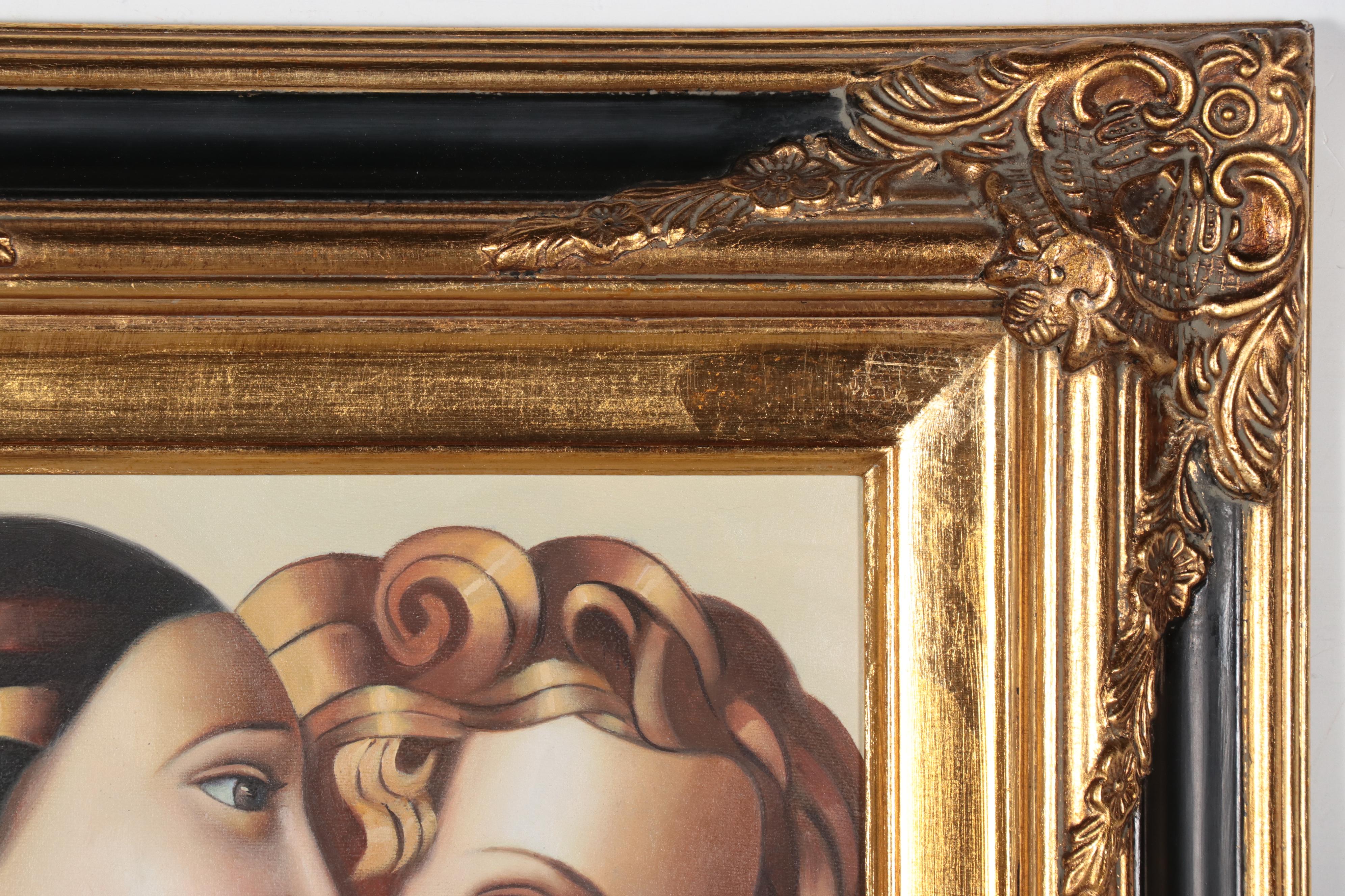 Oil Painting After Tamara de Lempicka "Spring," Late 20th Century