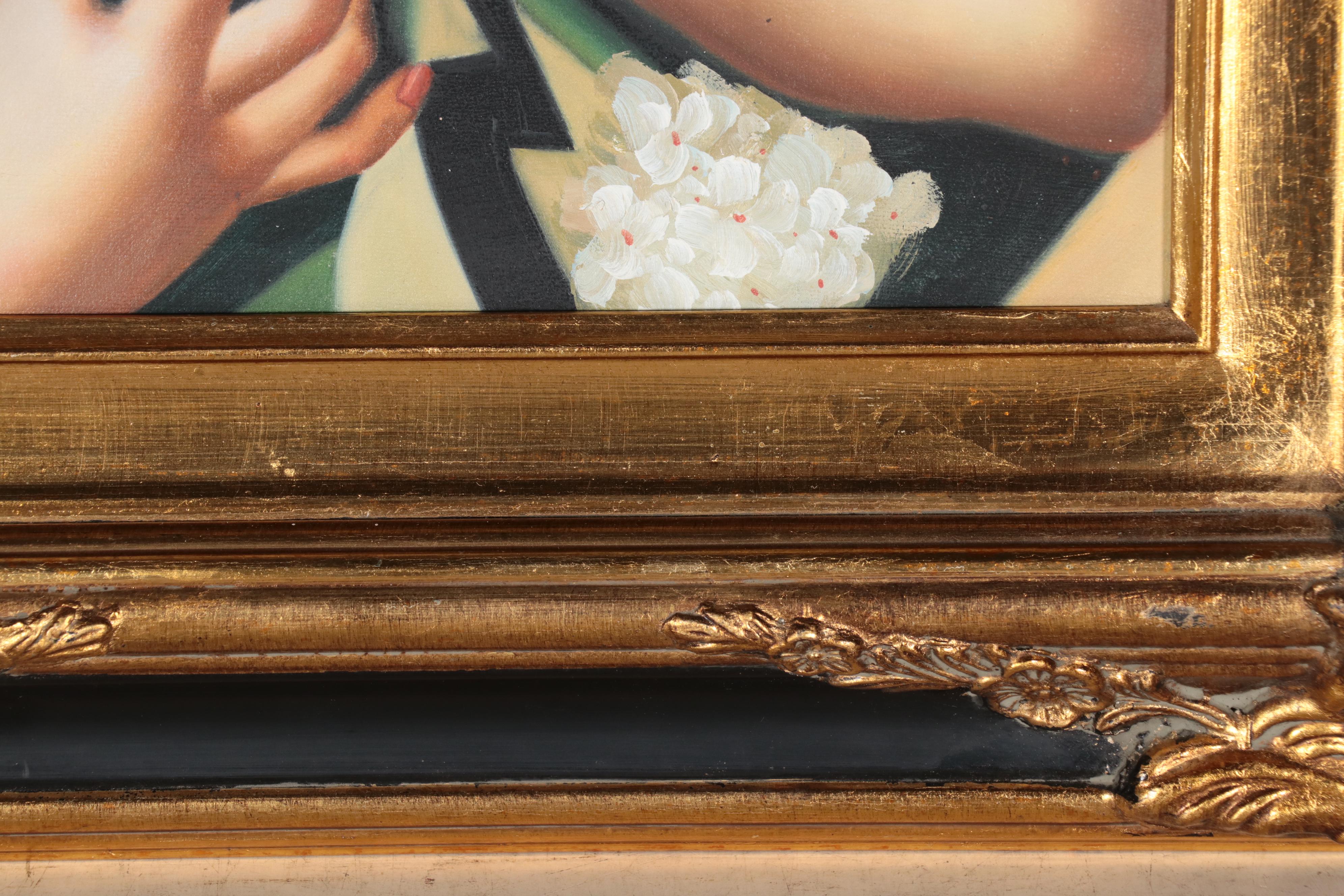 Oil Painting After Tamara de Lempicka "Spring," Late 20th Century