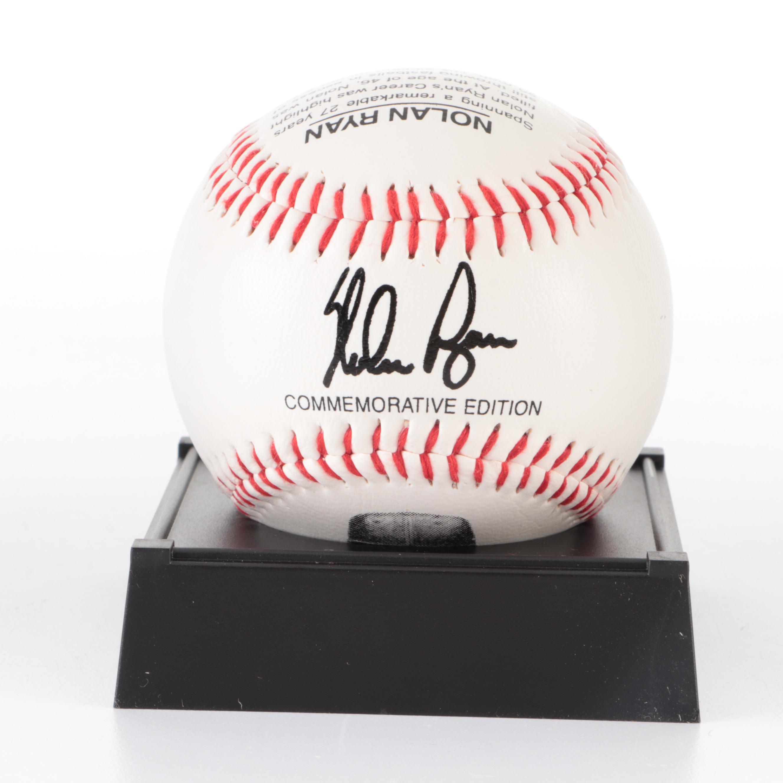 Nolan Ryan Commemorative Baseball with Topps Sports Cards and More, 1950s–2000s