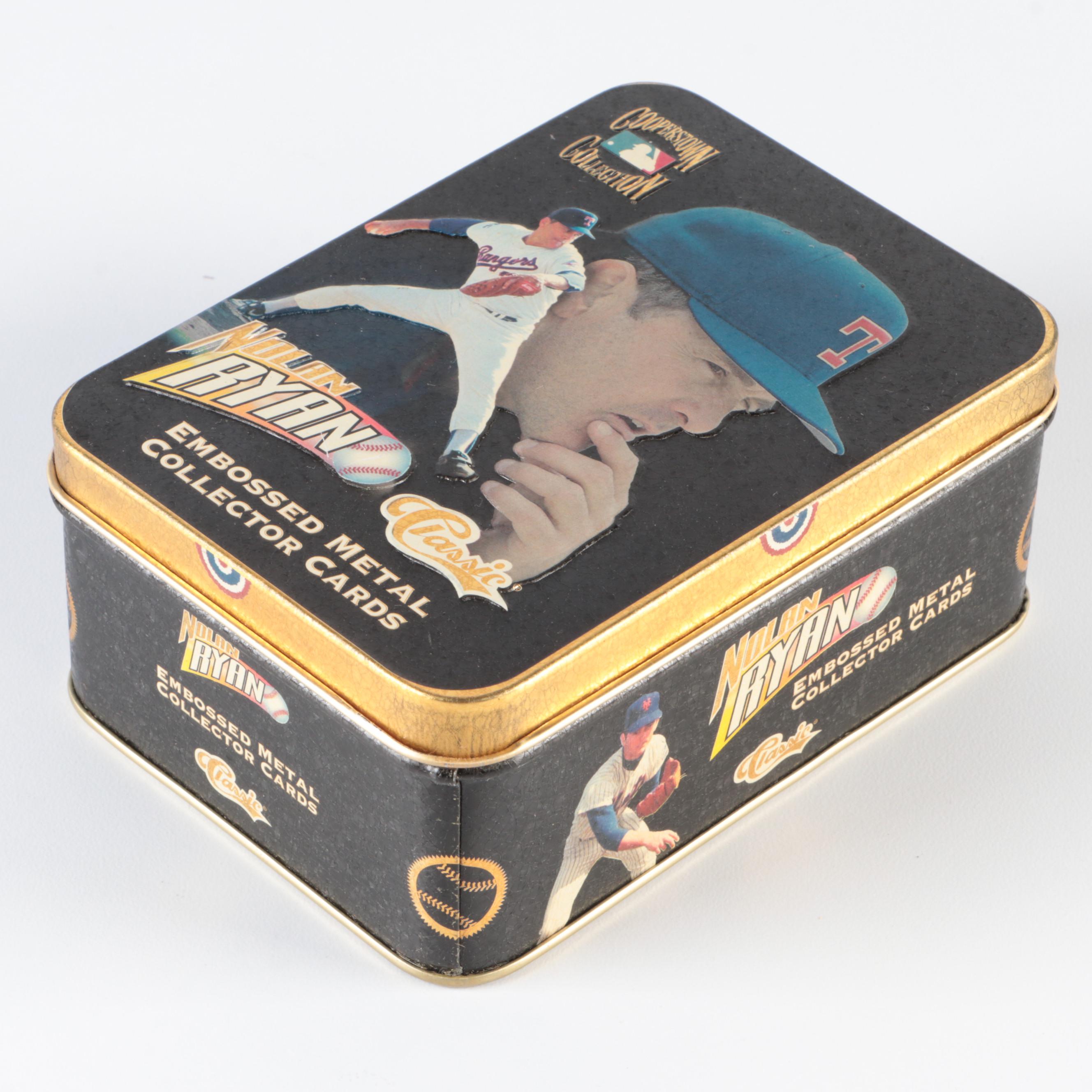 Nolan Ryan Commemorative Baseball with Topps Sports Cards and More, 1950s–2000s
