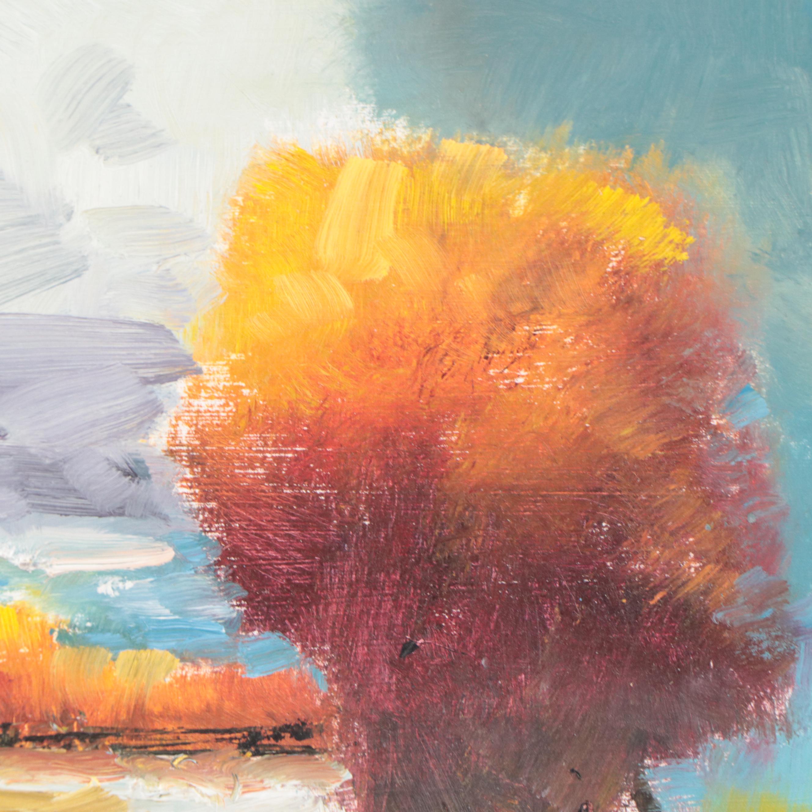 Stephen Hedgepeth Landscape Oil Painting "Fall River," 21st Century