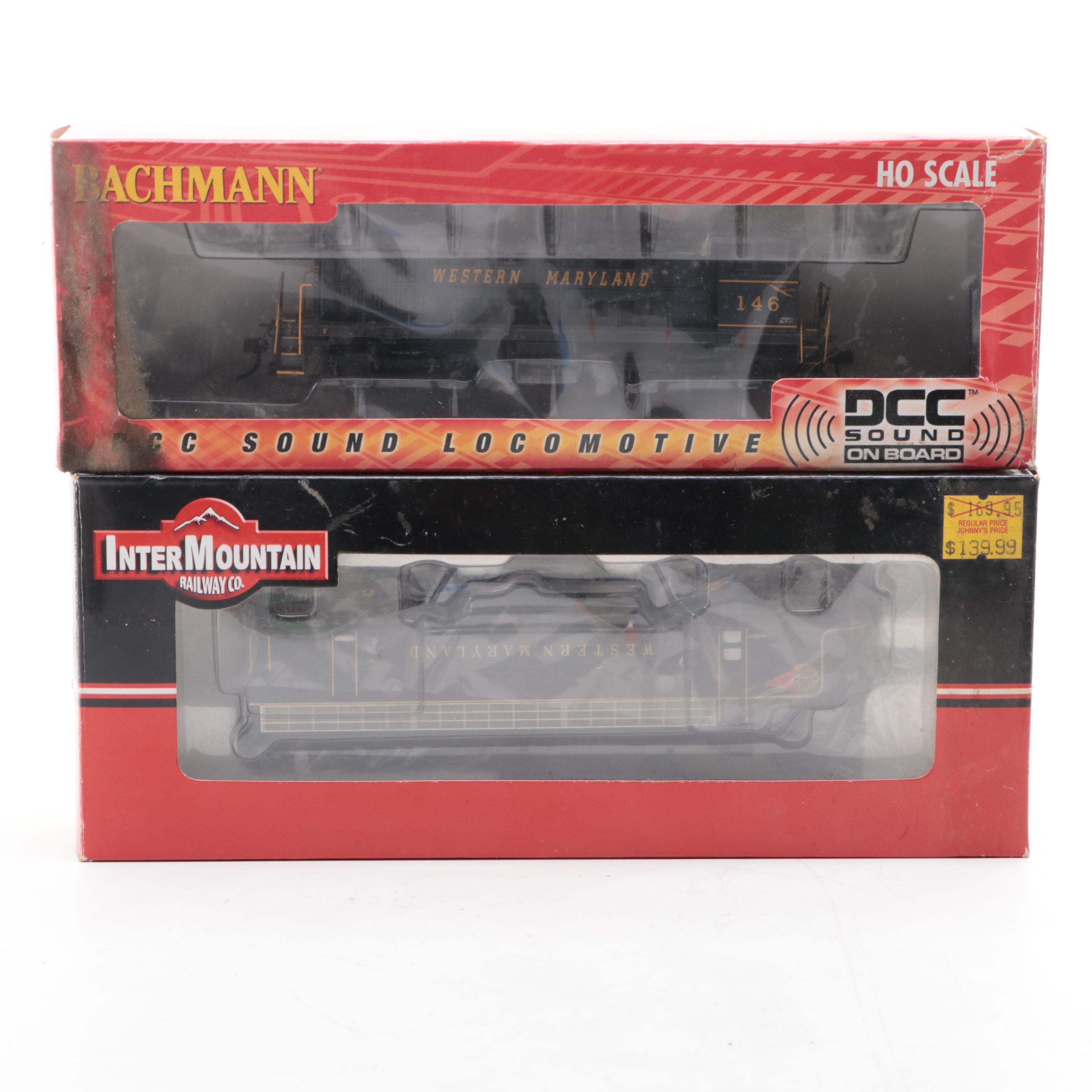 Bachmann HO Scale Western Maryland Locomotive with Assorted Train Collection