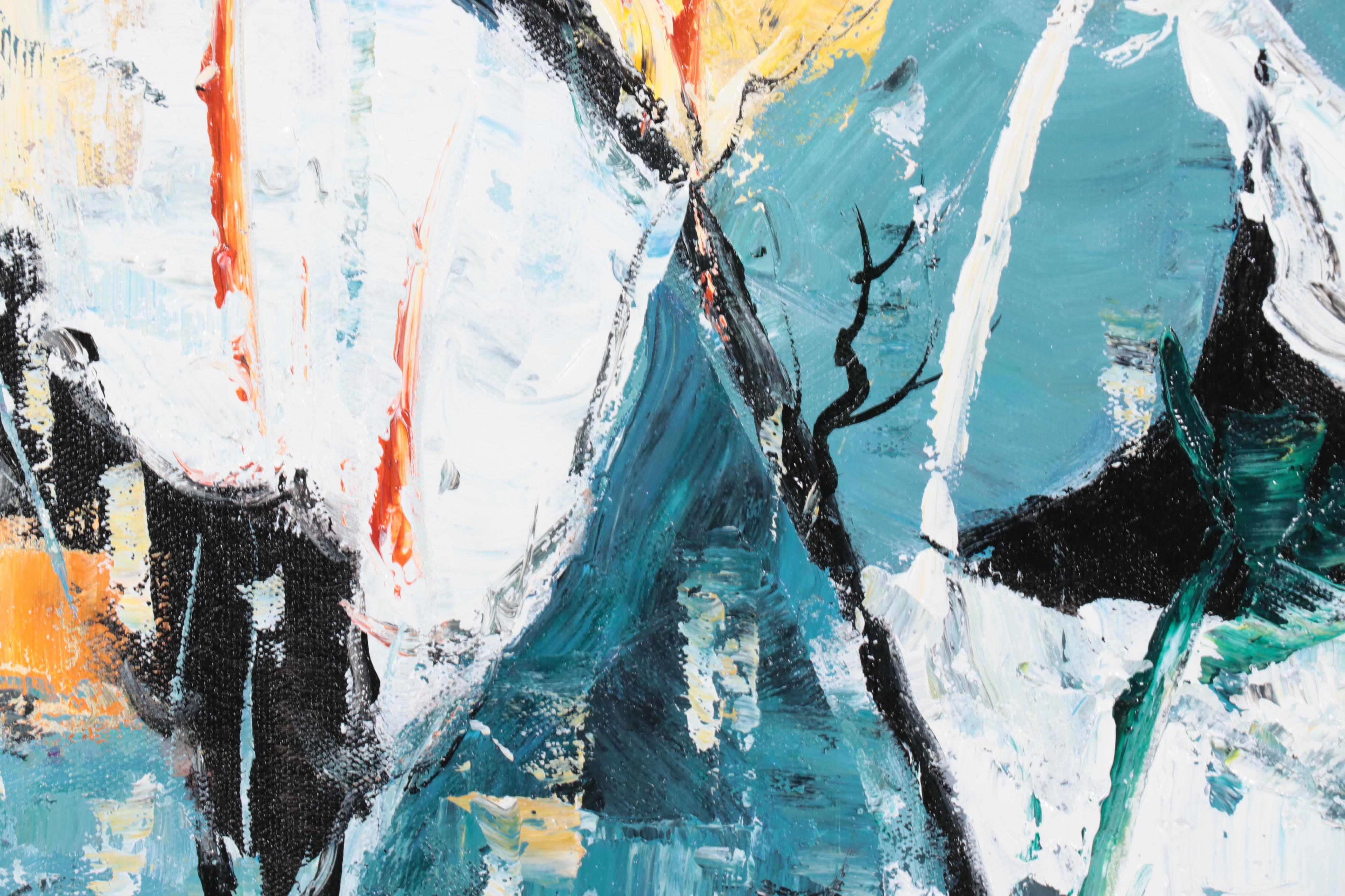 Bing Non-Objective Abstract Acrylic Painting