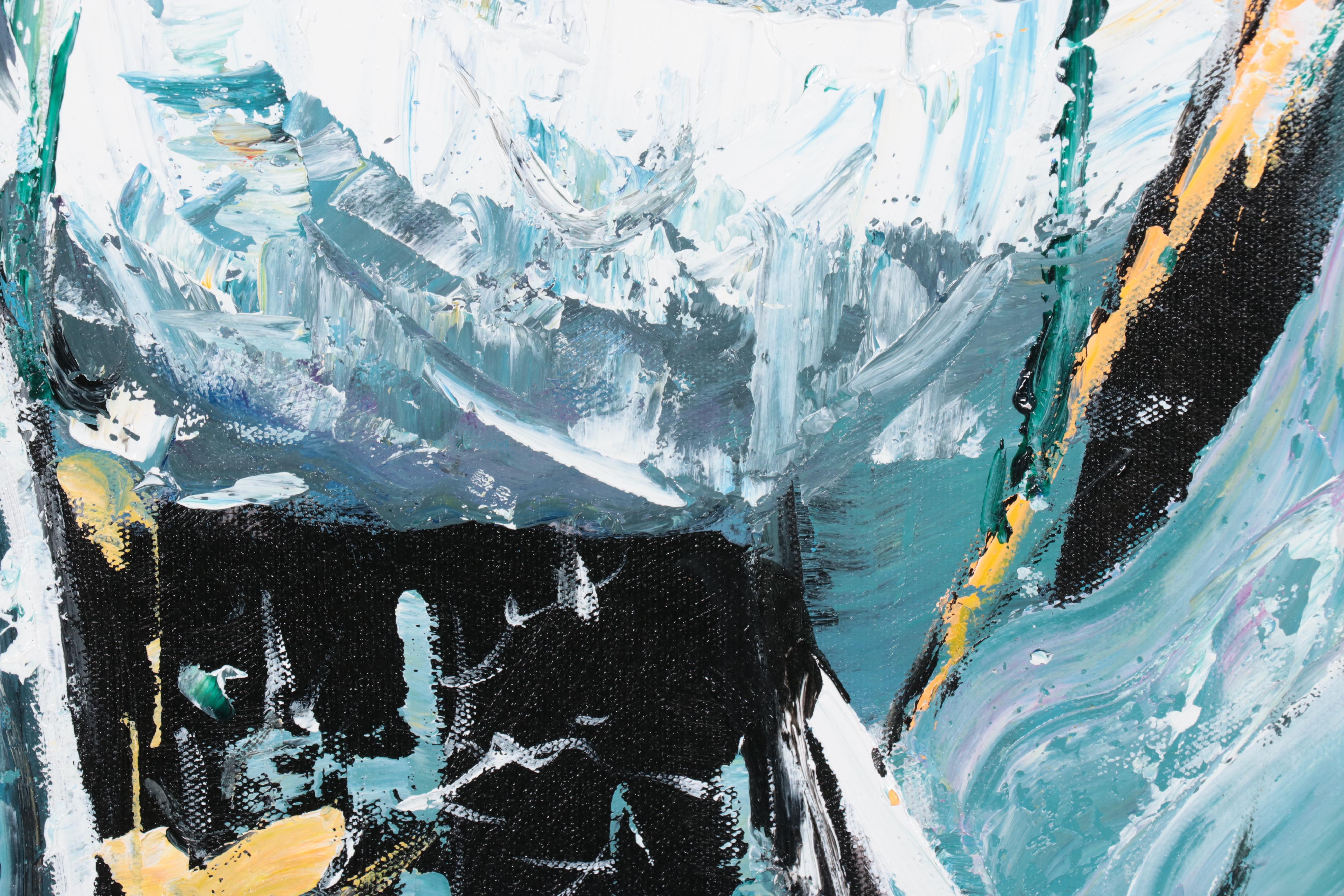 Bing Non-Objective Abstract Acrylic Painting