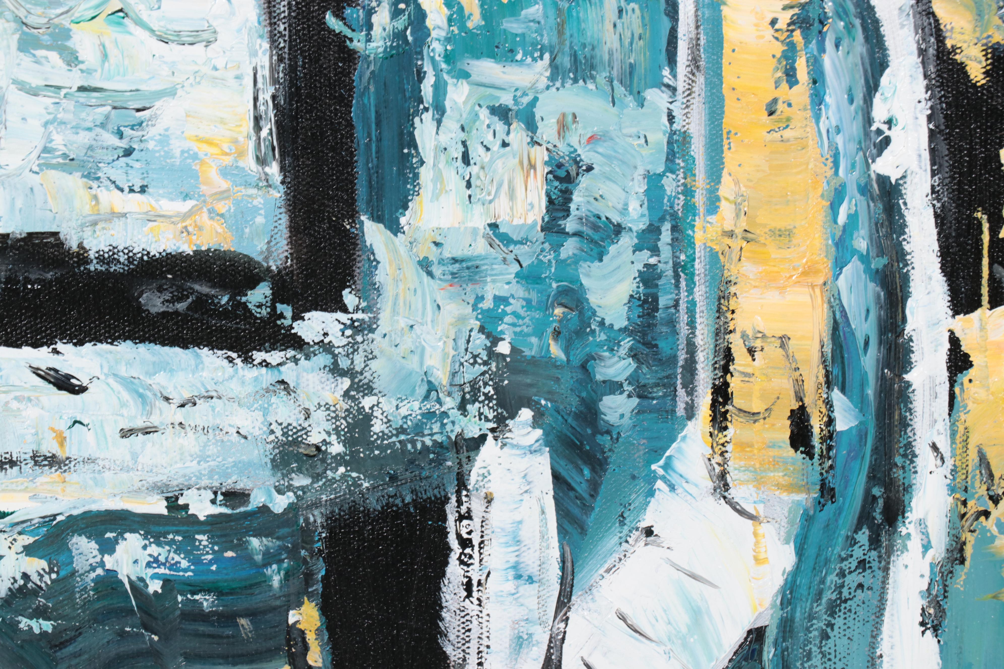 Bing Non-Objective Abstract Acrylic Painting