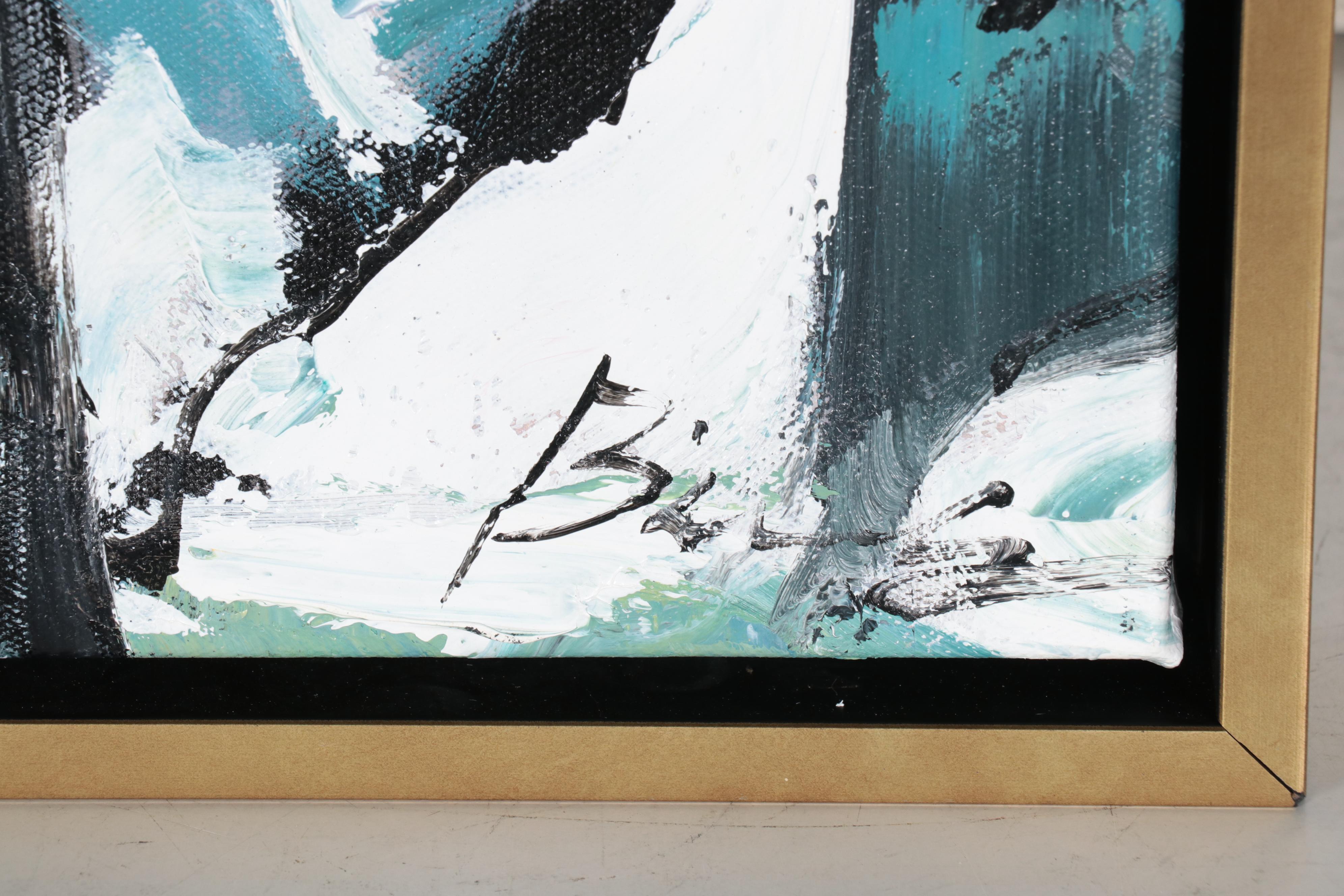 Bing Non-Objective Abstract Acrylic Painting