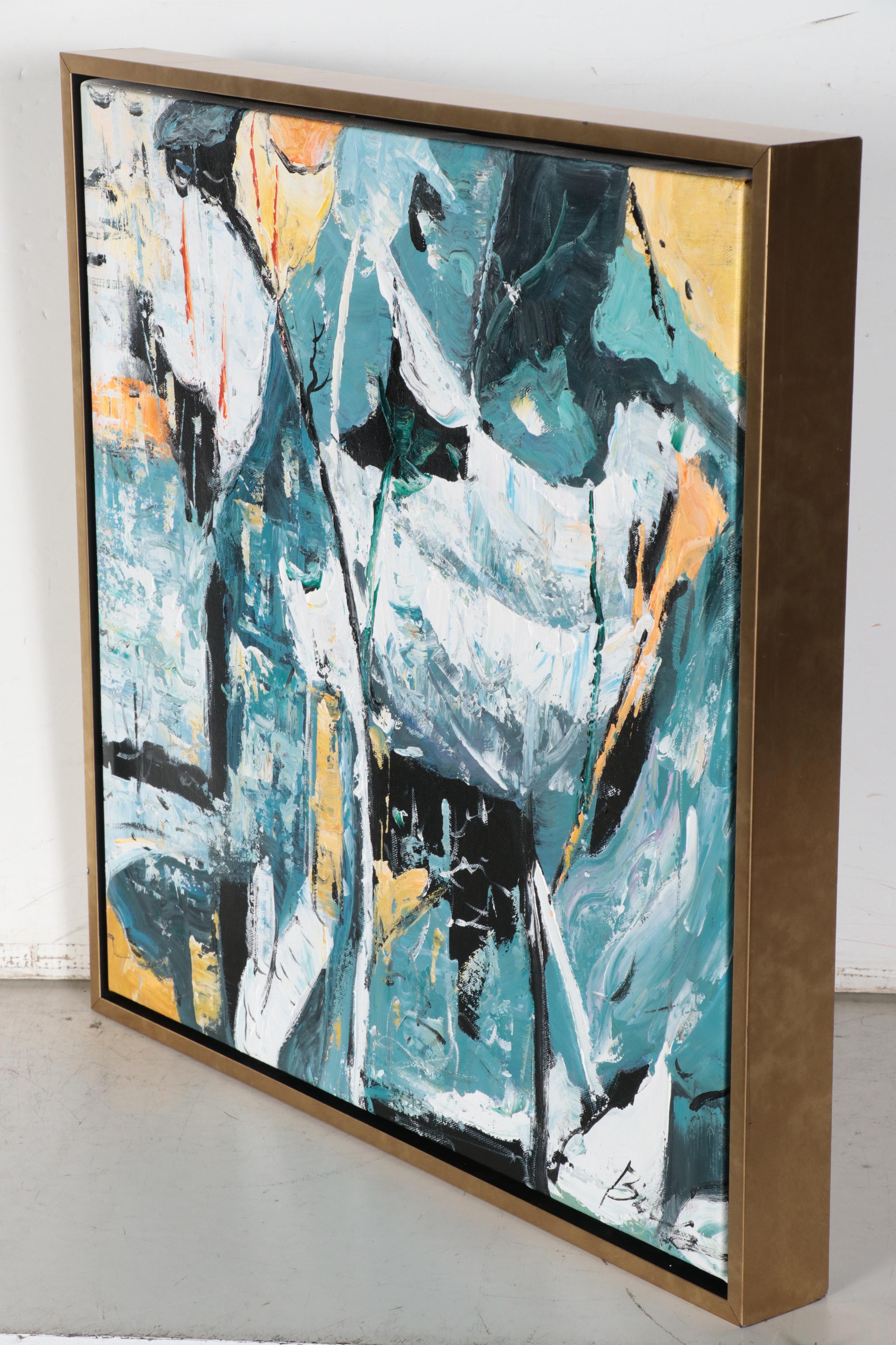 Bing Non-Objective Abstract Acrylic Painting