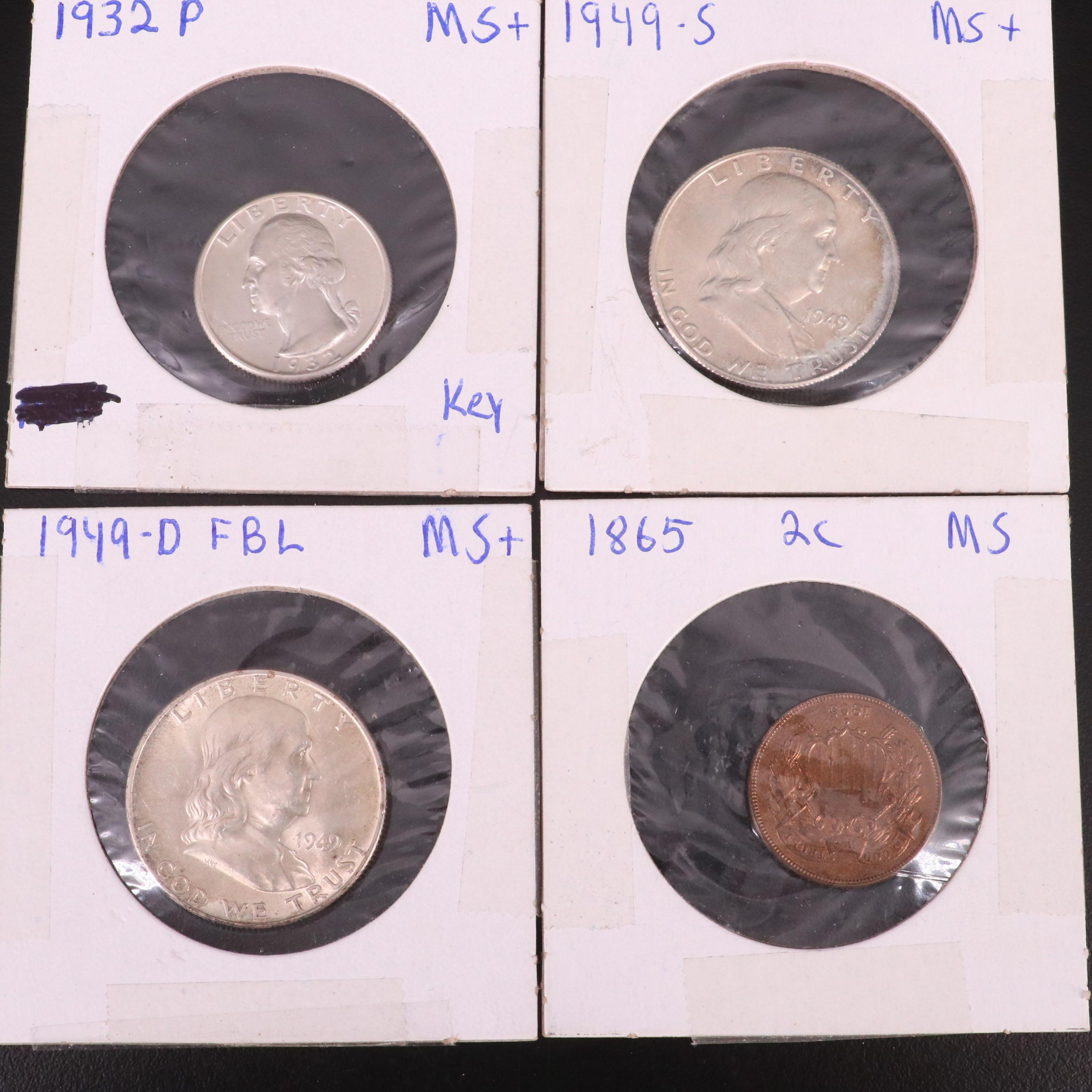 Seven United States Coins