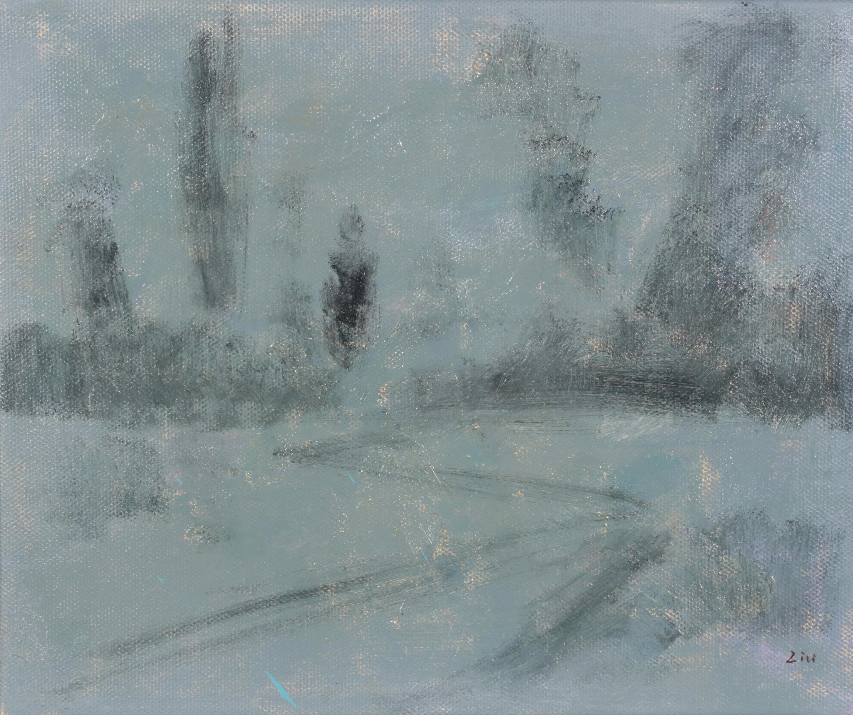 Esther Liu Non-Objective Abstract Mixed Media Painting