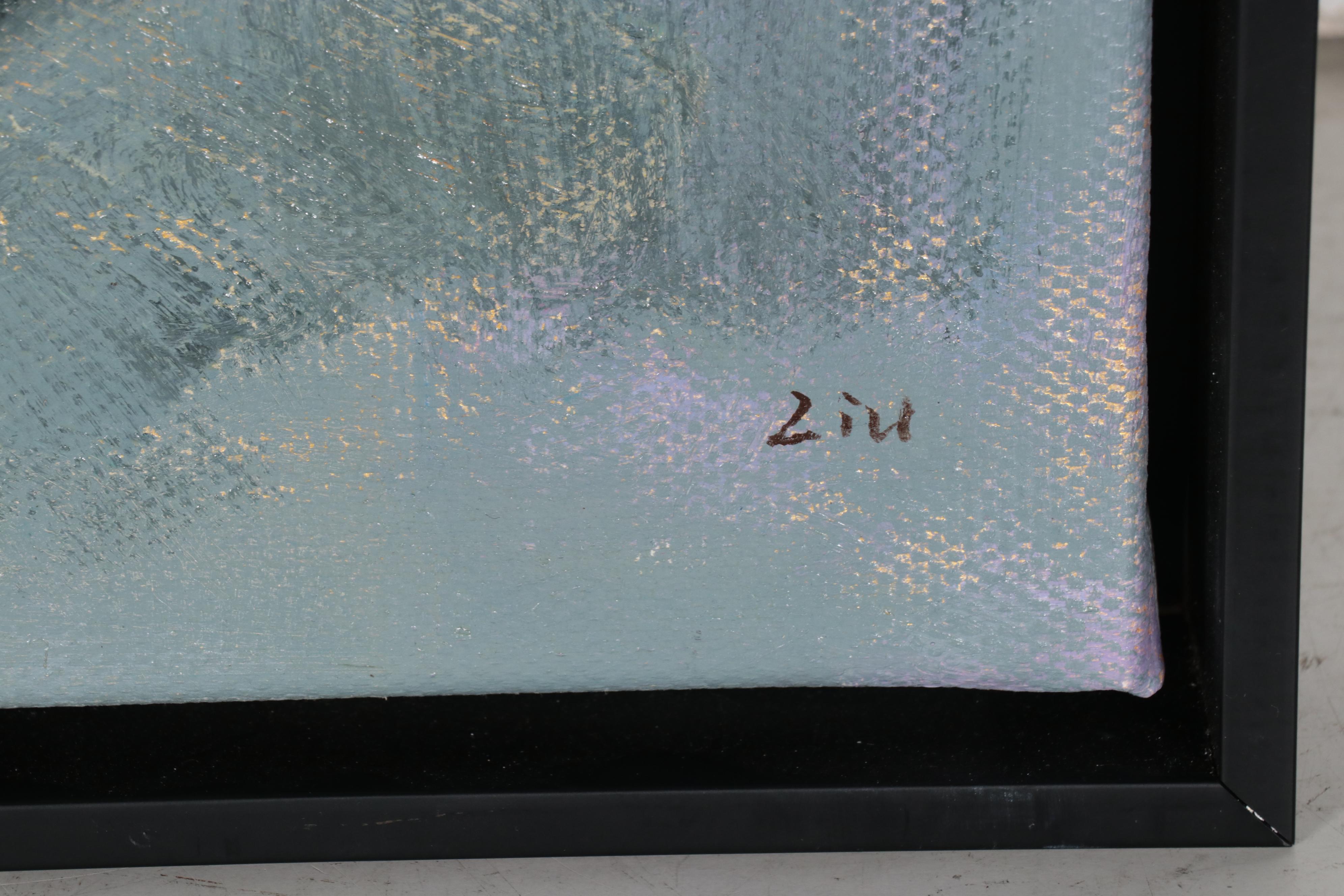 Esther Liu Non-Objective Abstract Mixed Media Painting