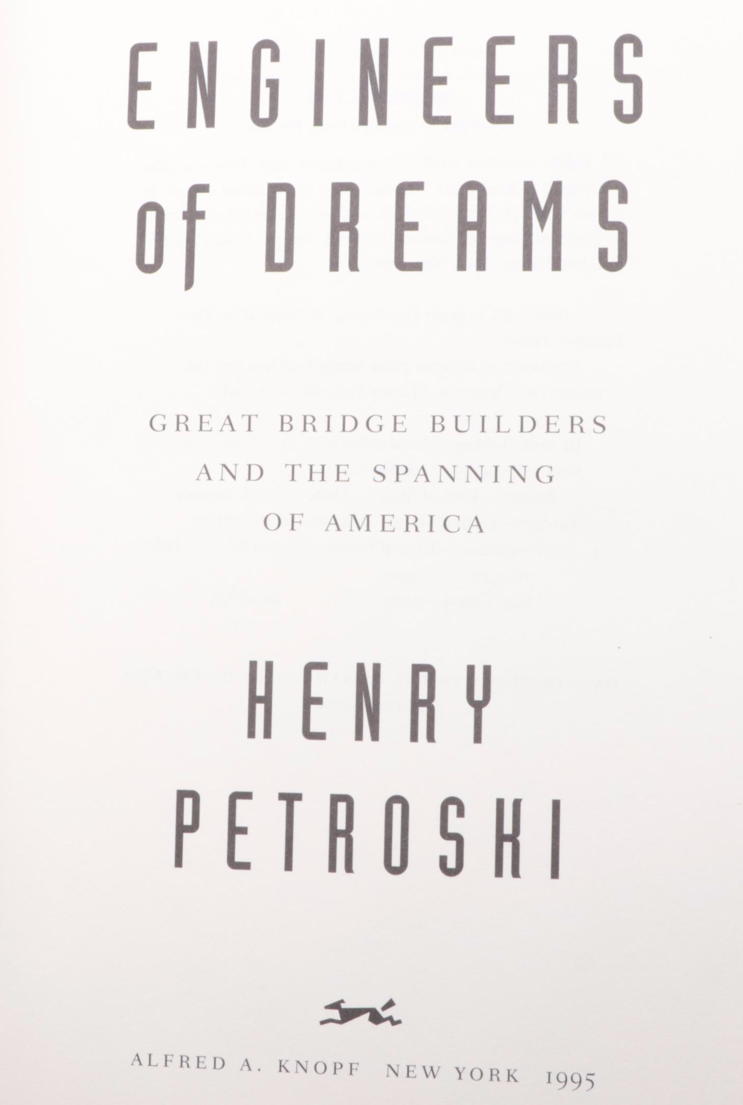 First Edition "Engineers of Dreams" by Henry Petroski and More Nonfiction Books