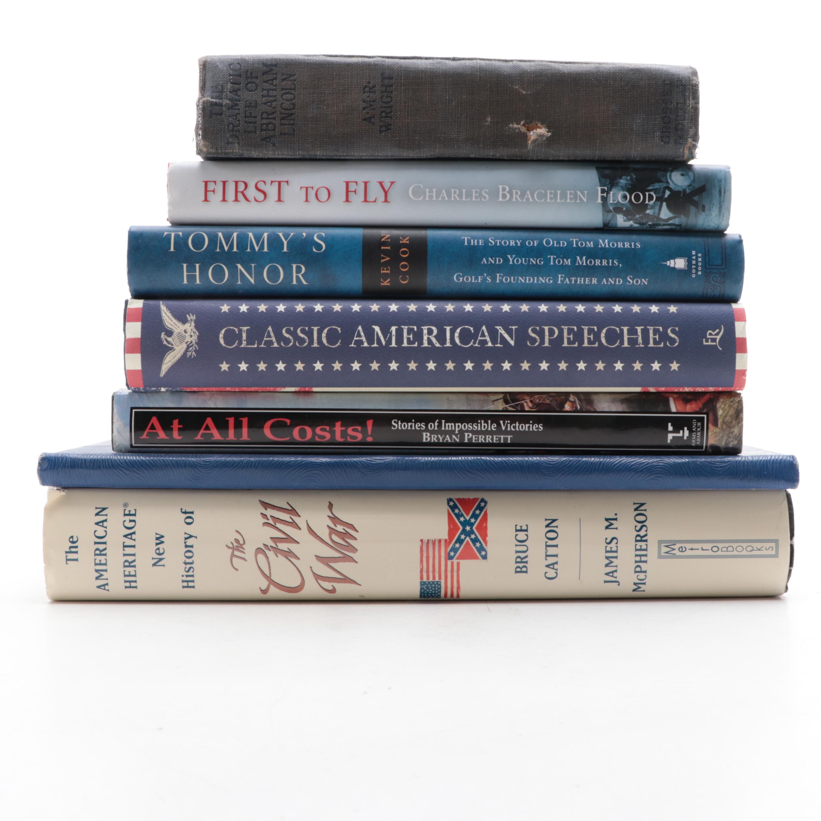 First Edition "First to Fly" by Charles Bracelen Flood and More Nonfiction Books