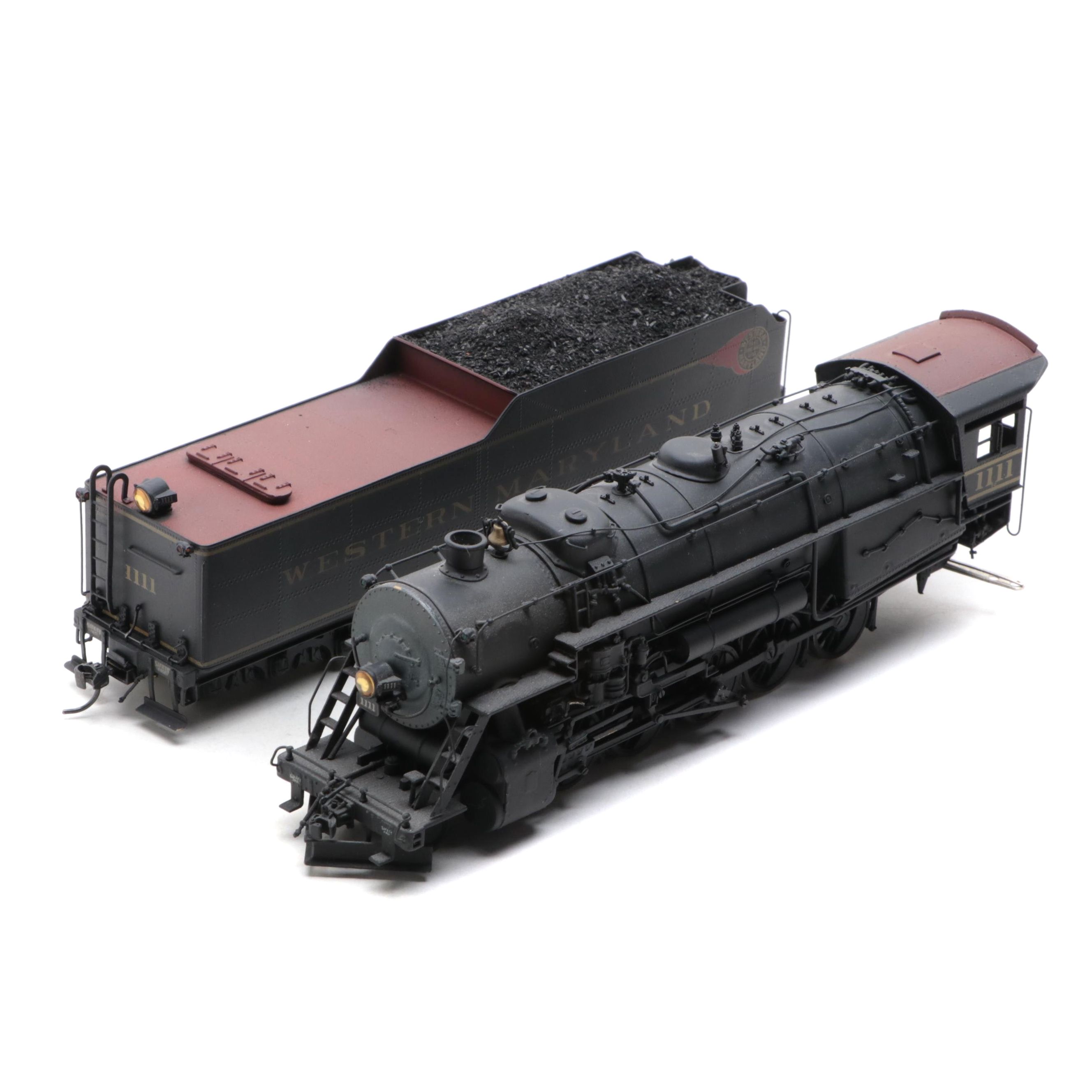 N.J Custom Brass Western Maryland HO Scale Locomotive and Coal Car