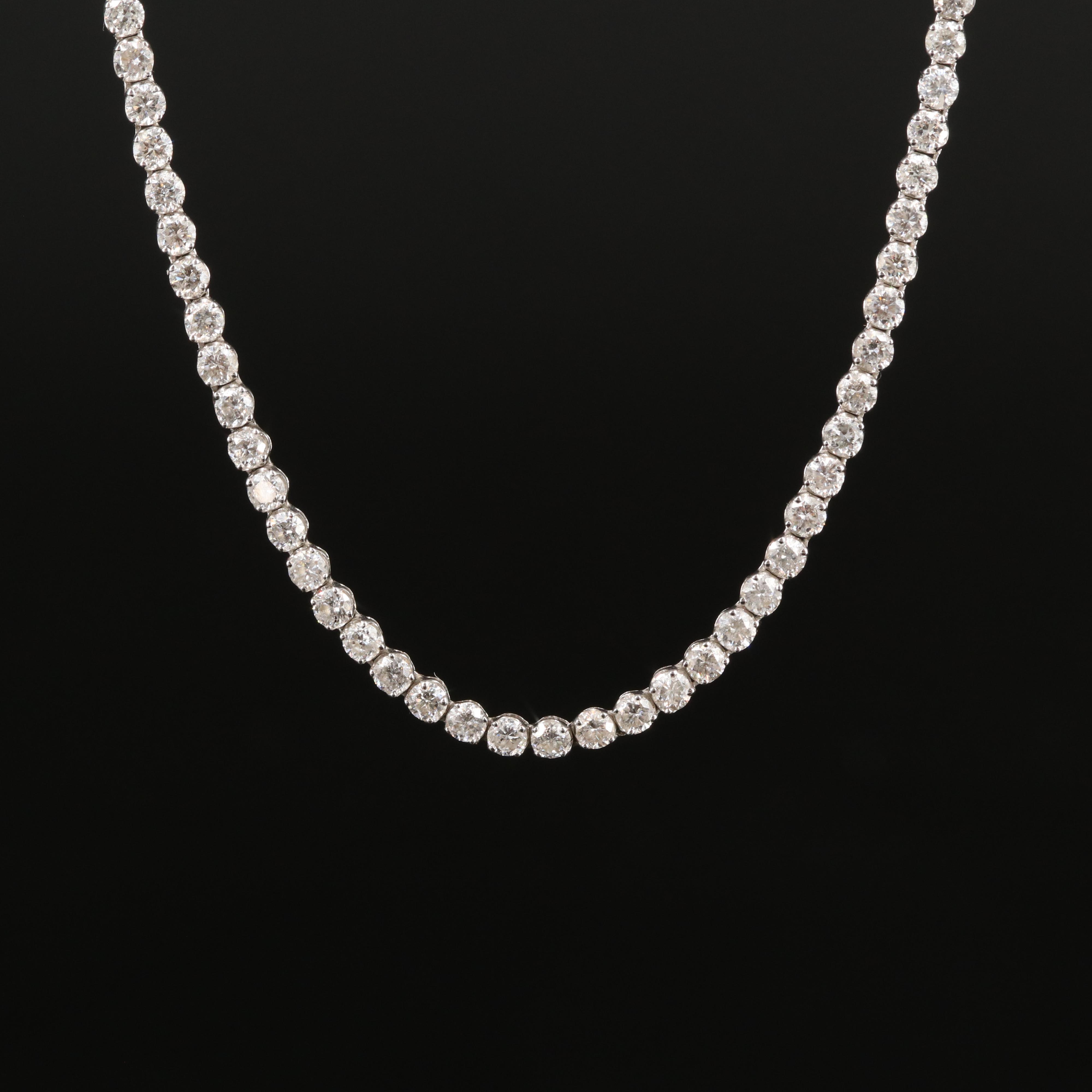 14K 5.00 CTW Diamond Line Necklace