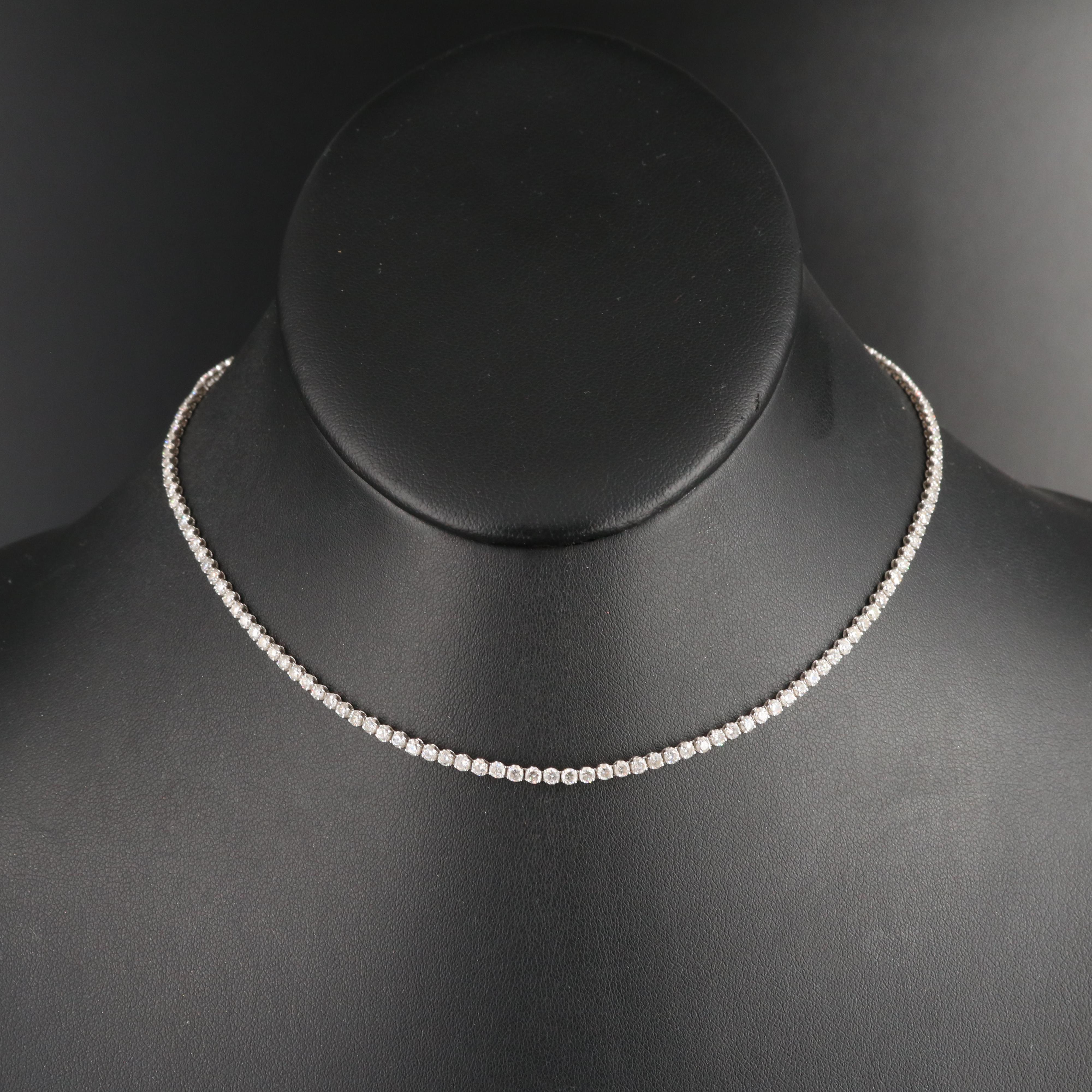 14K 5.00 CTW Diamond Line Necklace