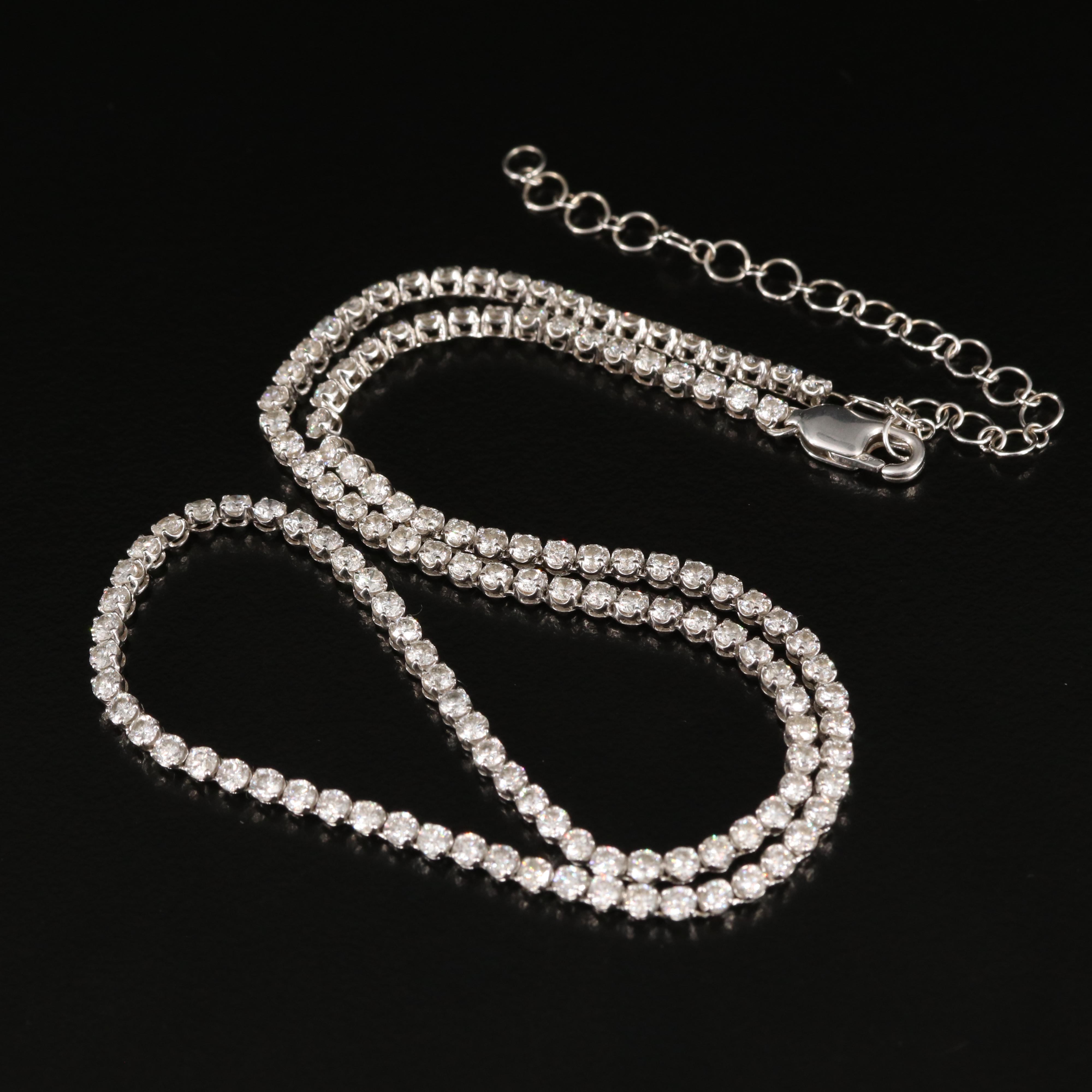 14K 5.00 CTW Diamond Line Necklace