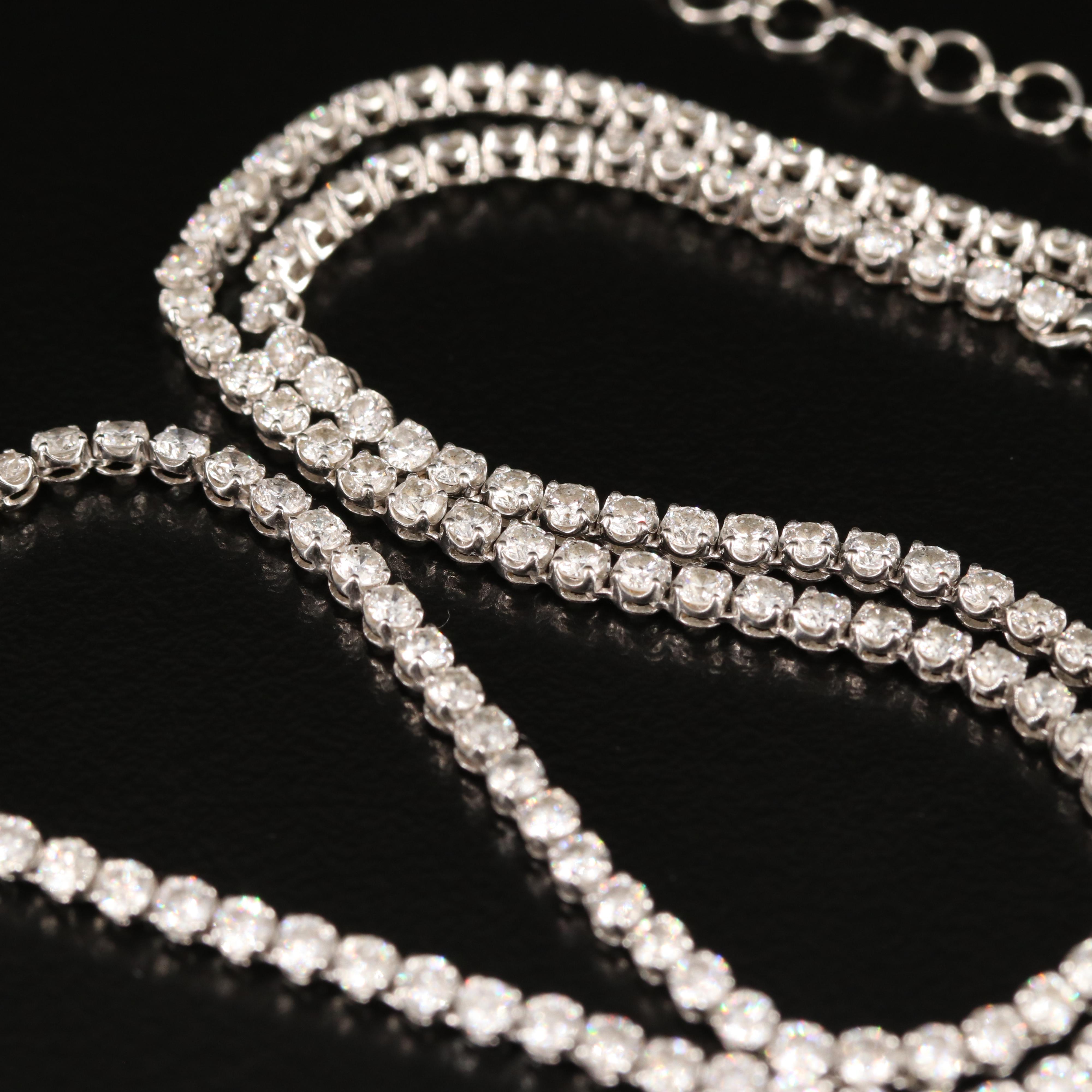 14K 5.00 CTW Diamond Line Necklace