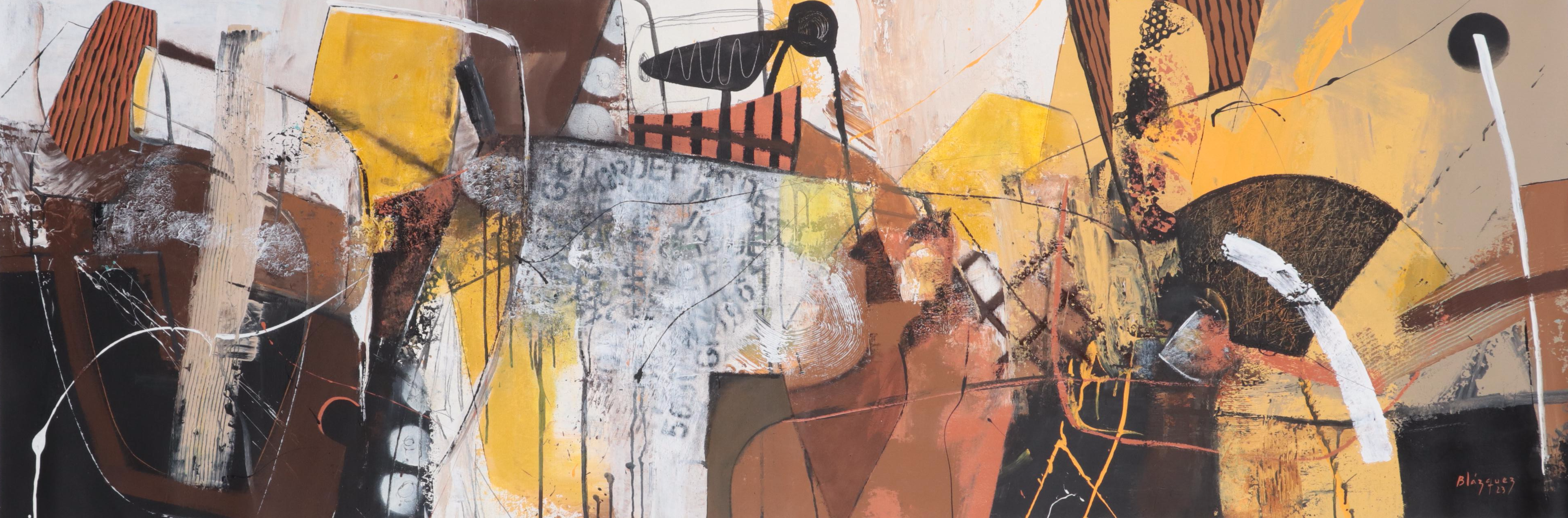 Michel Blázquez Large-Scale Acrylic and Oil Painting "Autumn Poetry," 2023