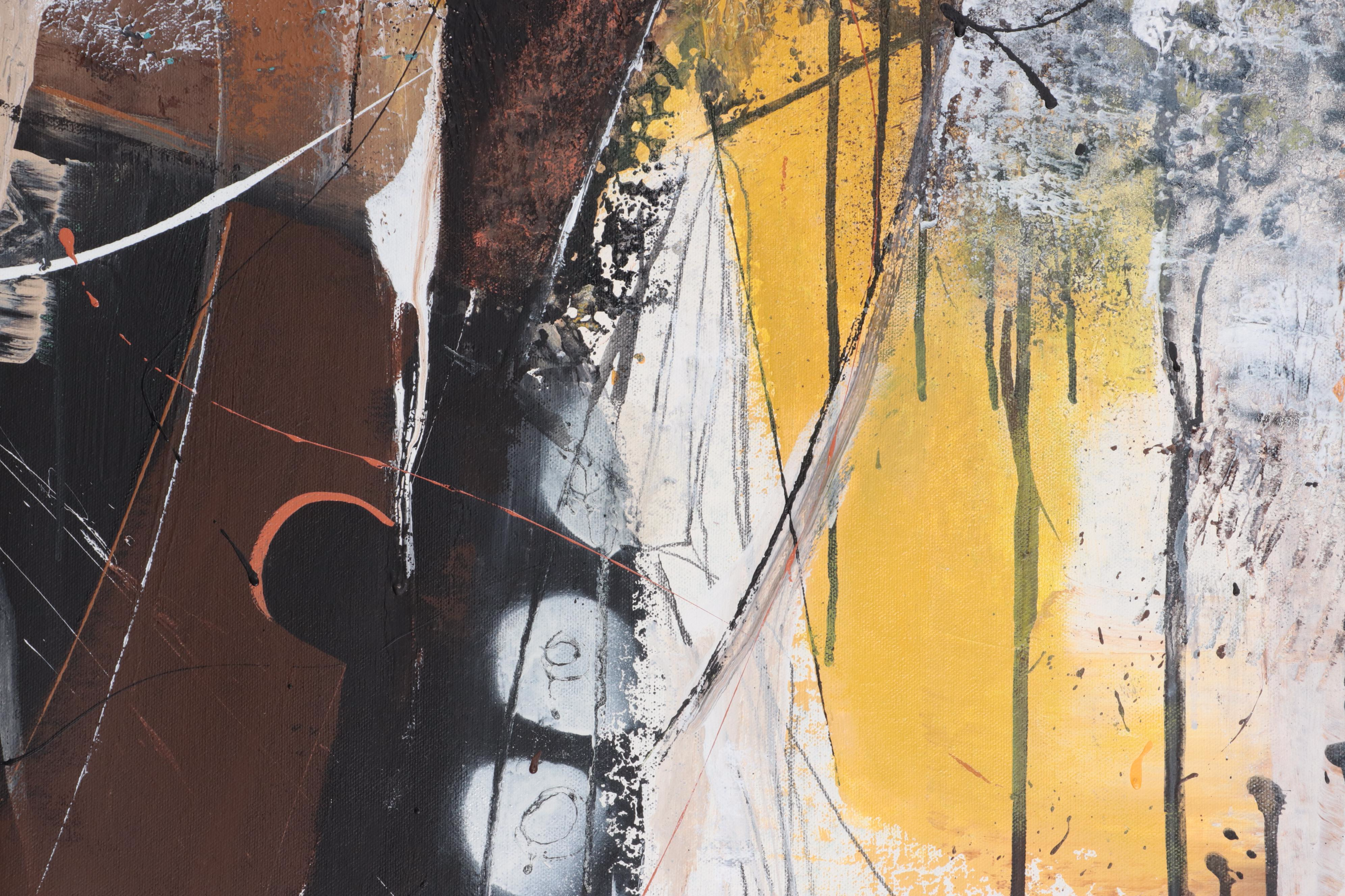 Michel Blázquez Large-Scale Acrylic and Oil Painting "Autumn Poetry," 2023