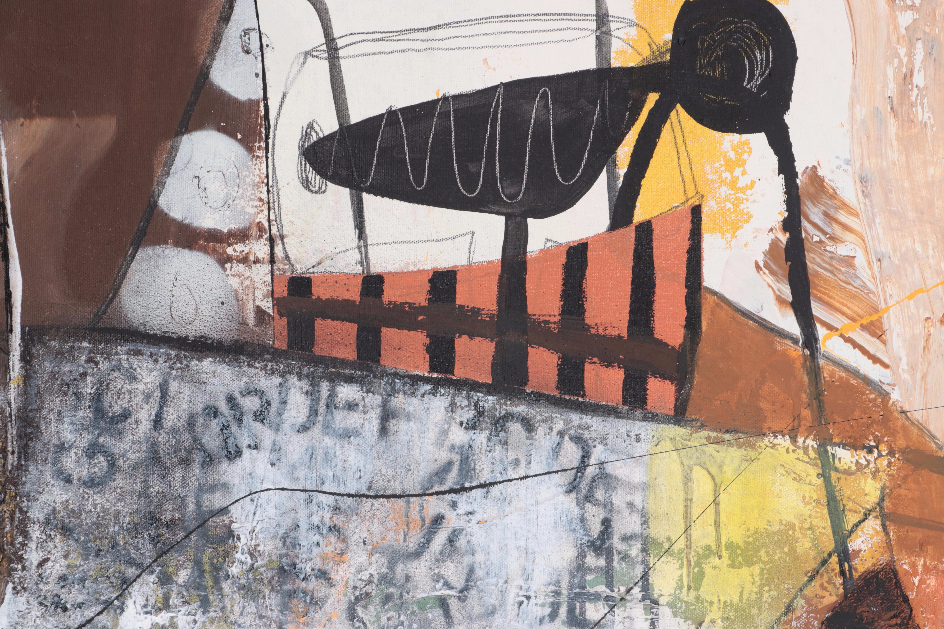 Michel Blázquez Large-Scale Acrylic and Oil Painting "Autumn Poetry," 2023