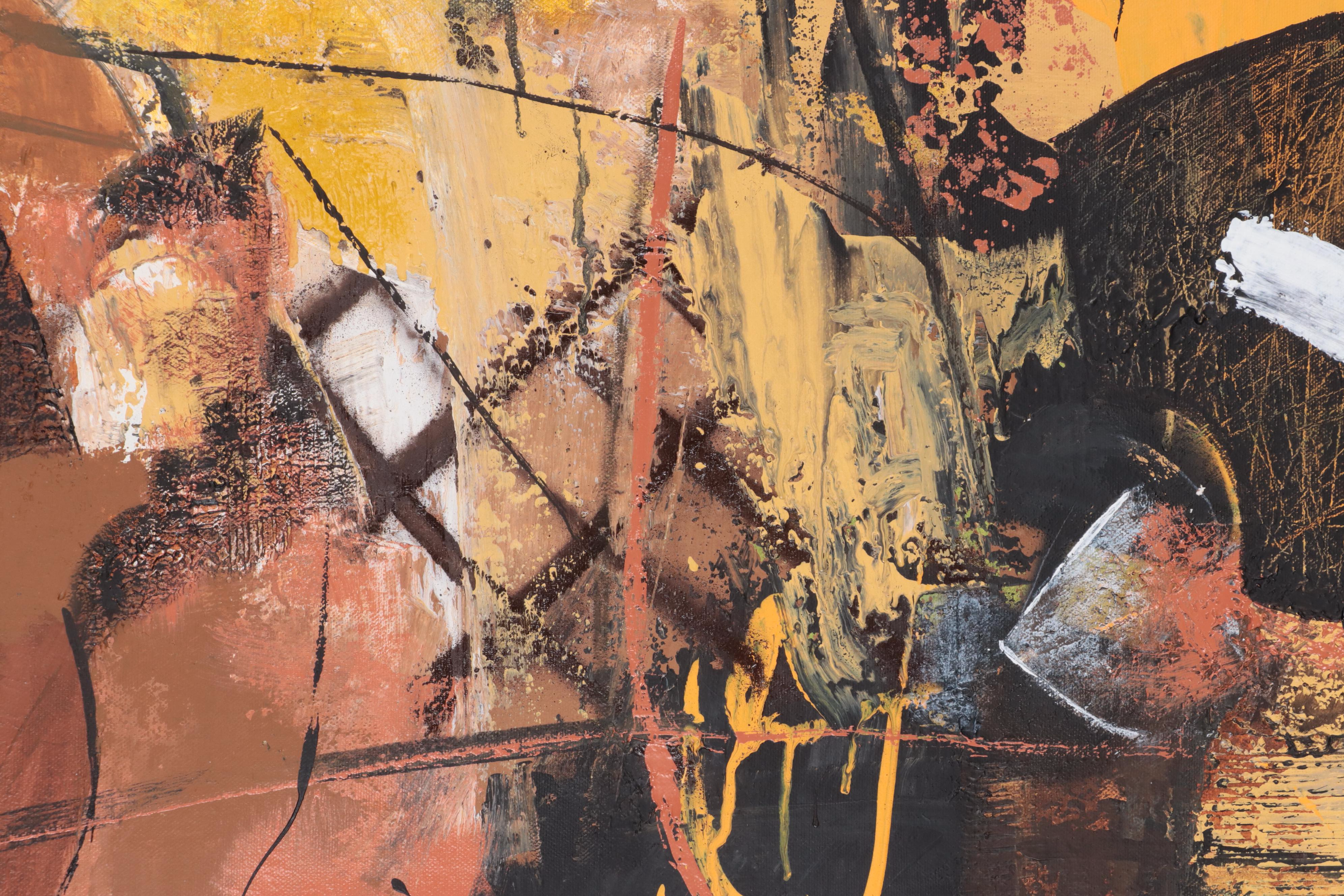 Michel Blázquez Large-Scale Acrylic and Oil Painting "Autumn Poetry," 2023