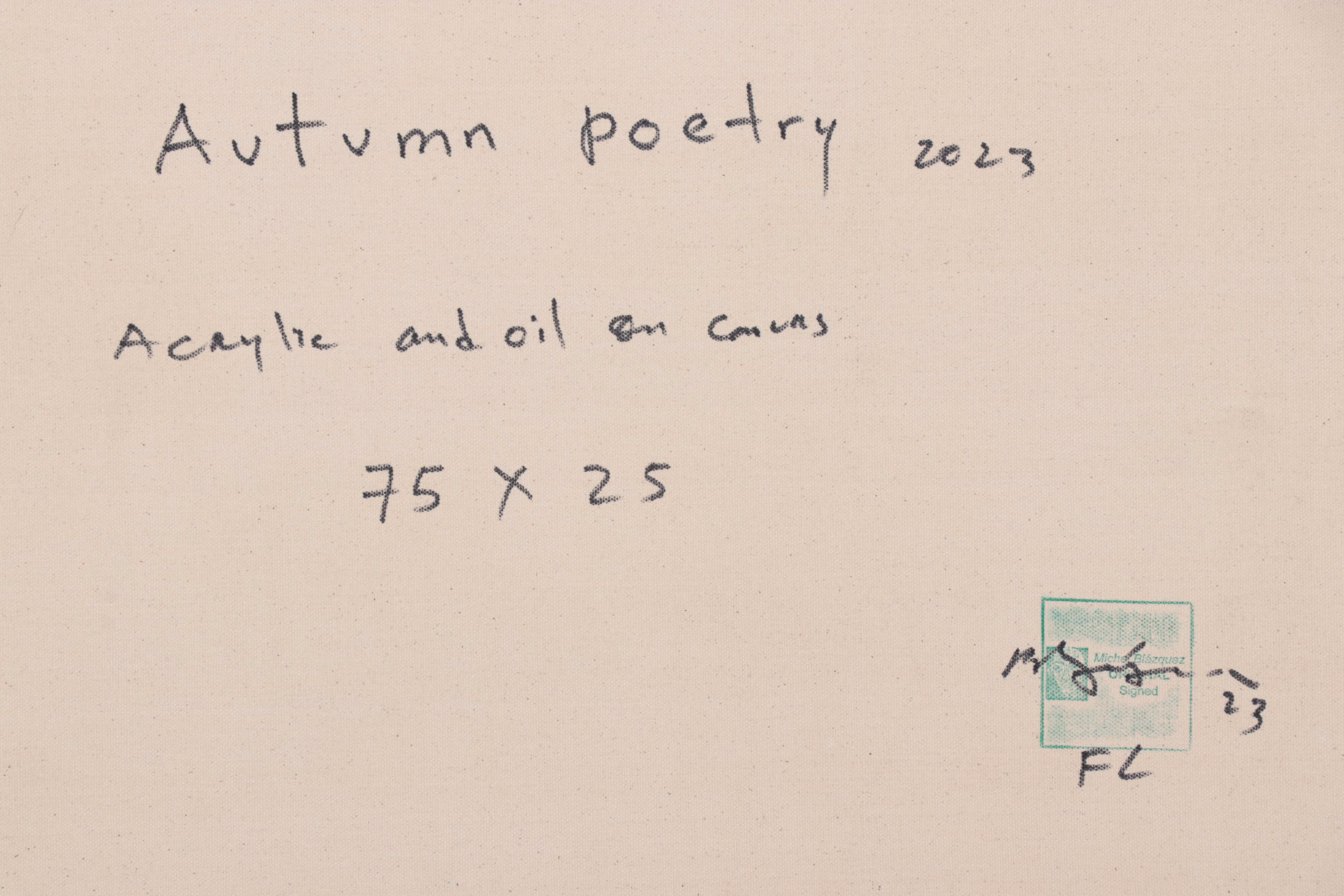 Michel Blázquez Large-Scale Acrylic and Oil Painting "Autumn Poetry," 2023