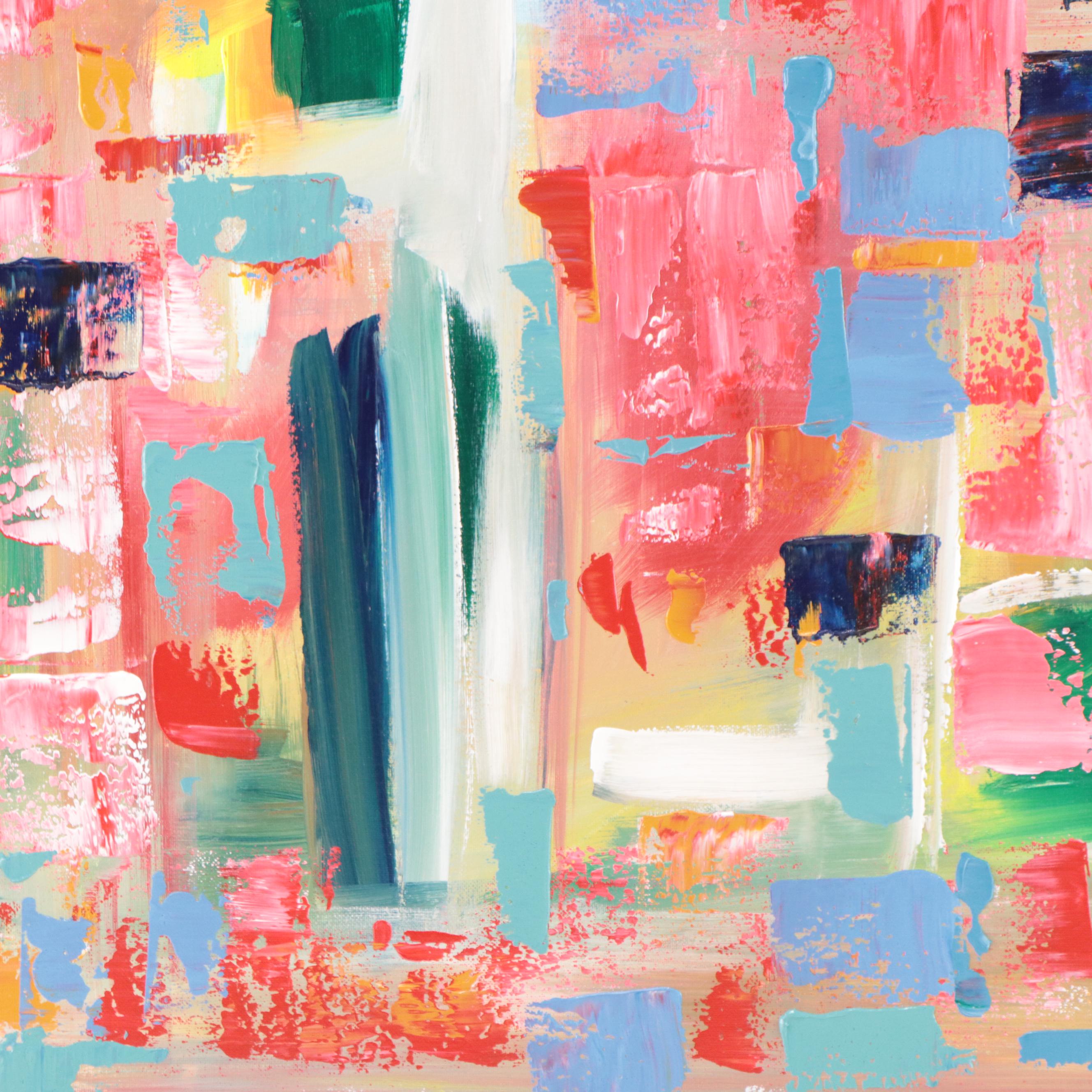 Saul Gefen Abstract Acrylic Painting, 2023