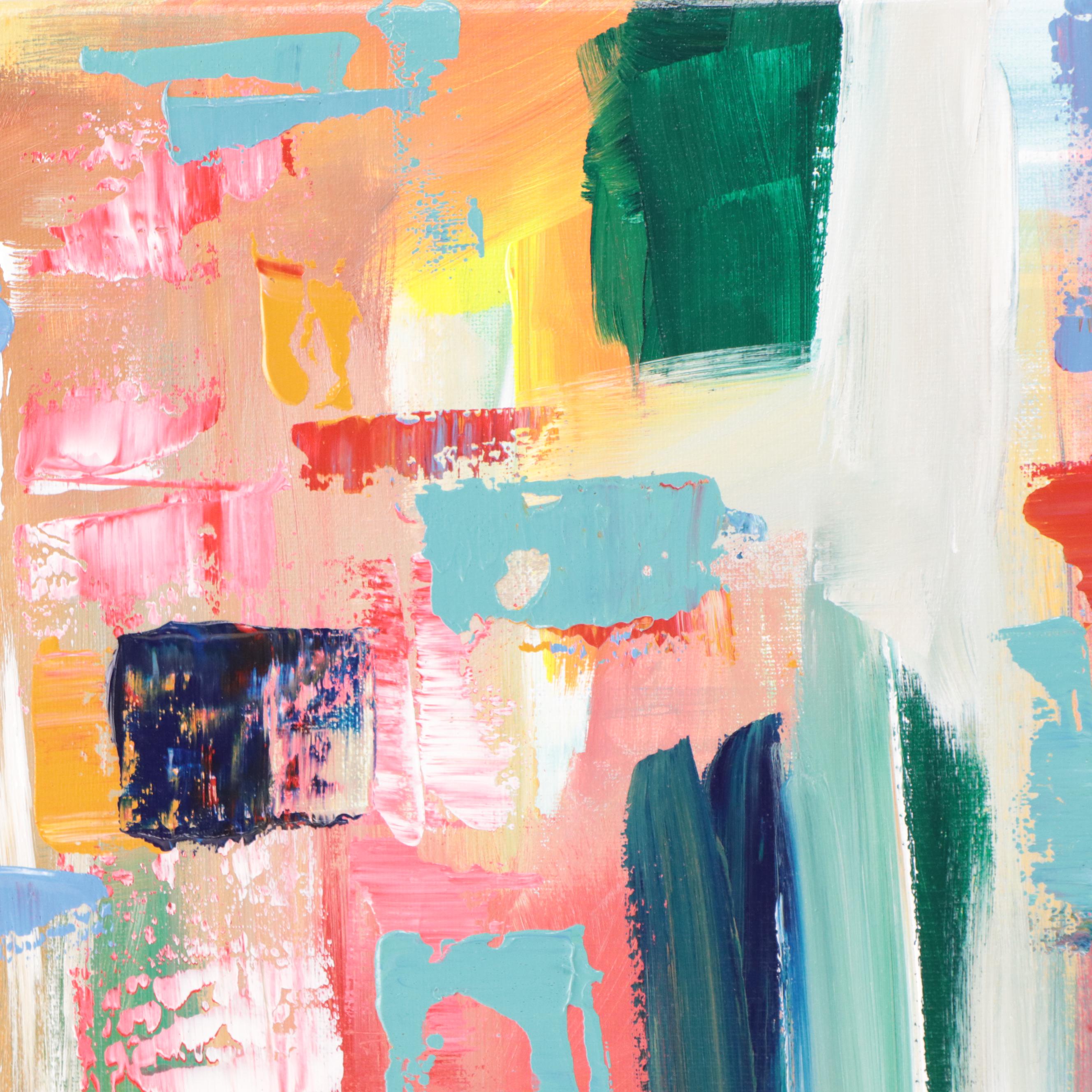 Saul Gefen Abstract Acrylic Painting, 2023