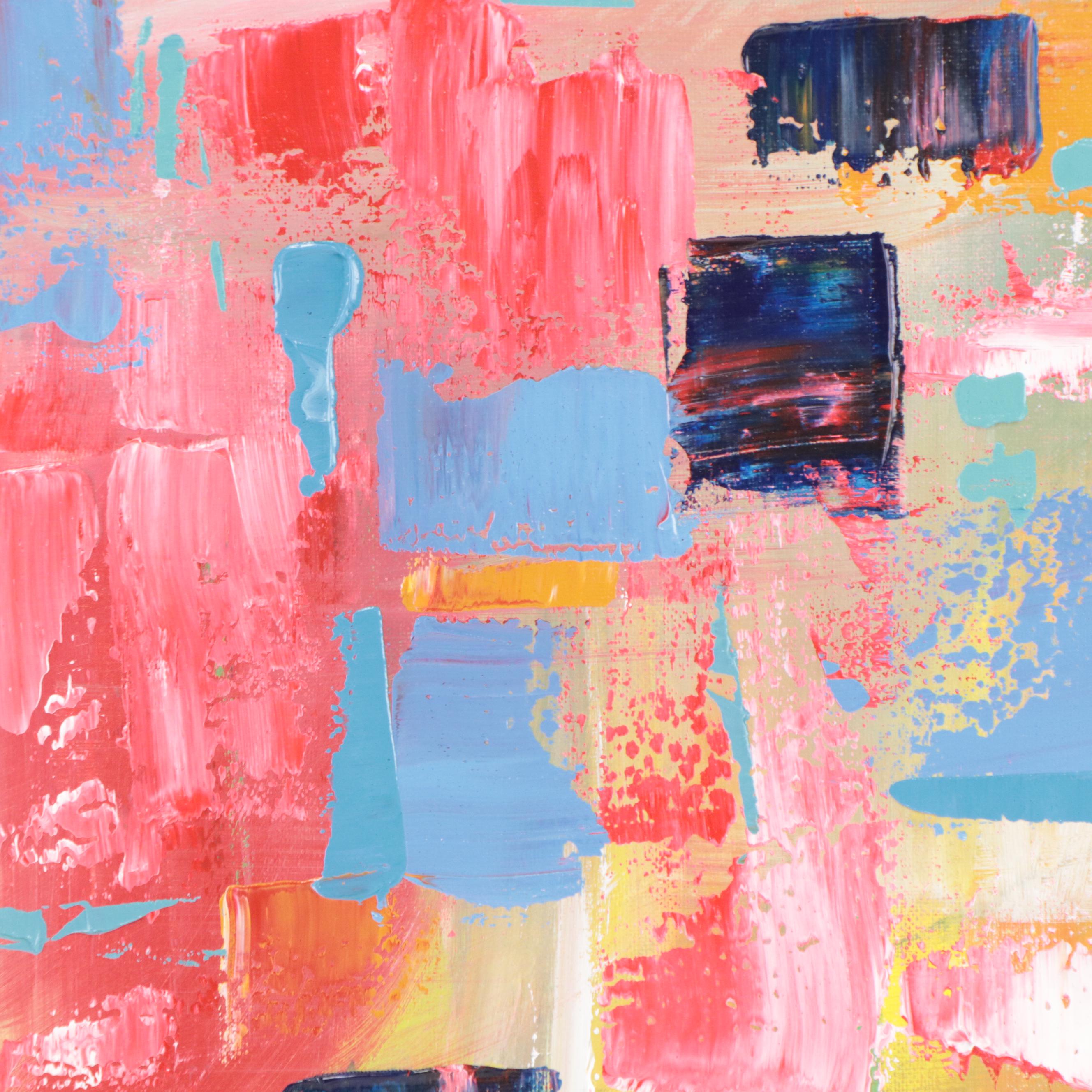 Saul Gefen Abstract Acrylic Painting, 2023