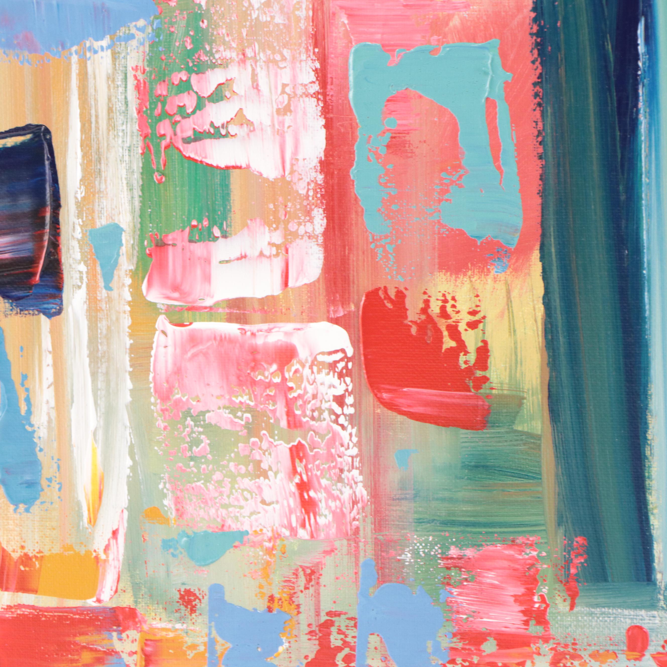 Saul Gefen Abstract Acrylic Painting, 2023