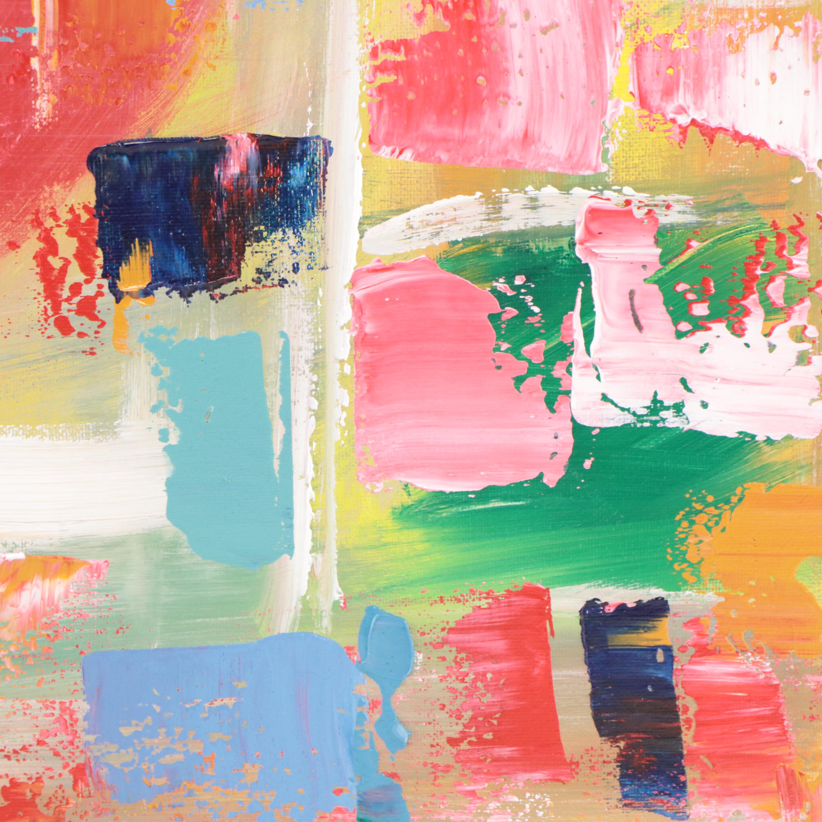 Saul Gefen Abstract Acrylic Painting, 2023