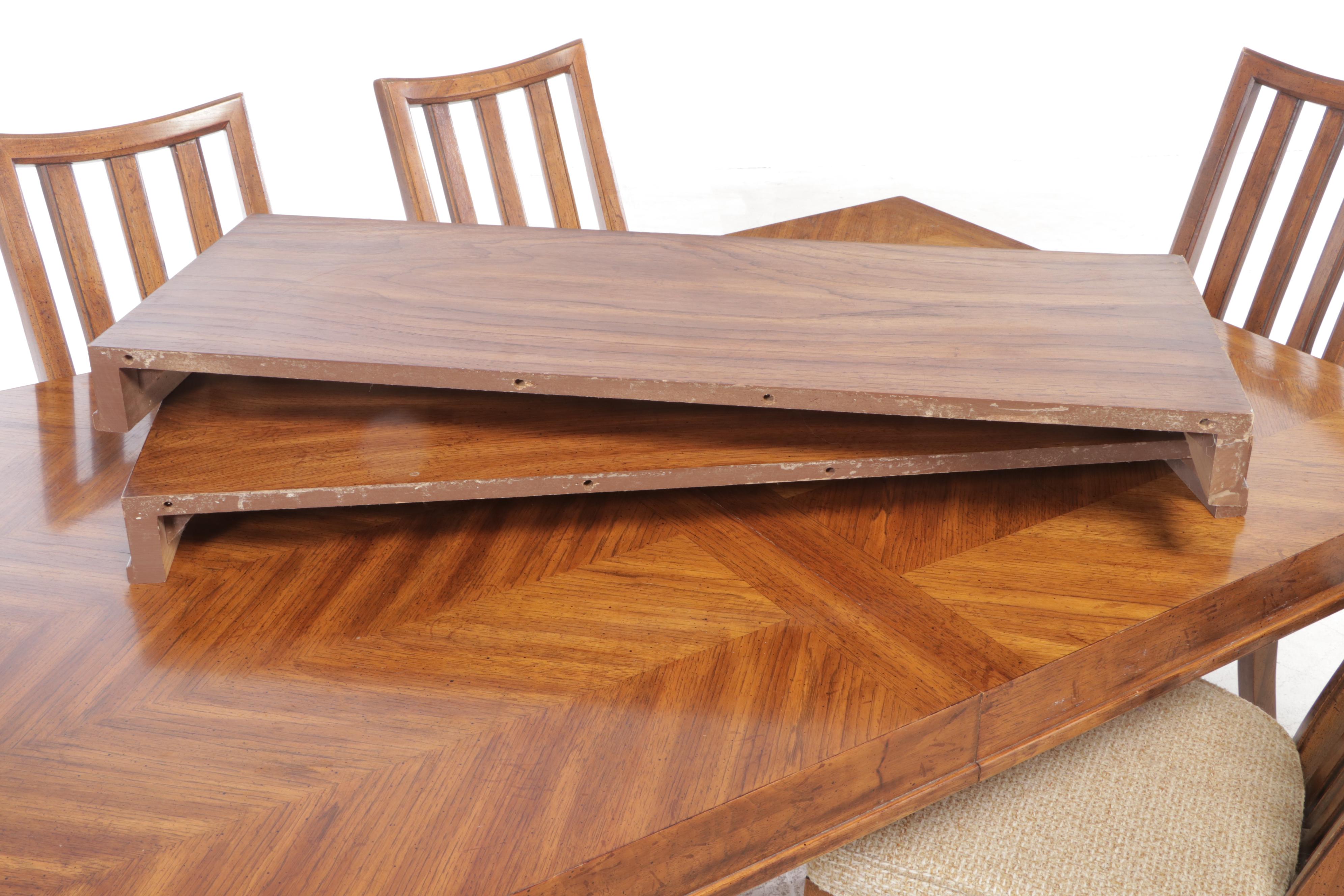 Seven-Piiece American of Martinsville Oak Dining Set