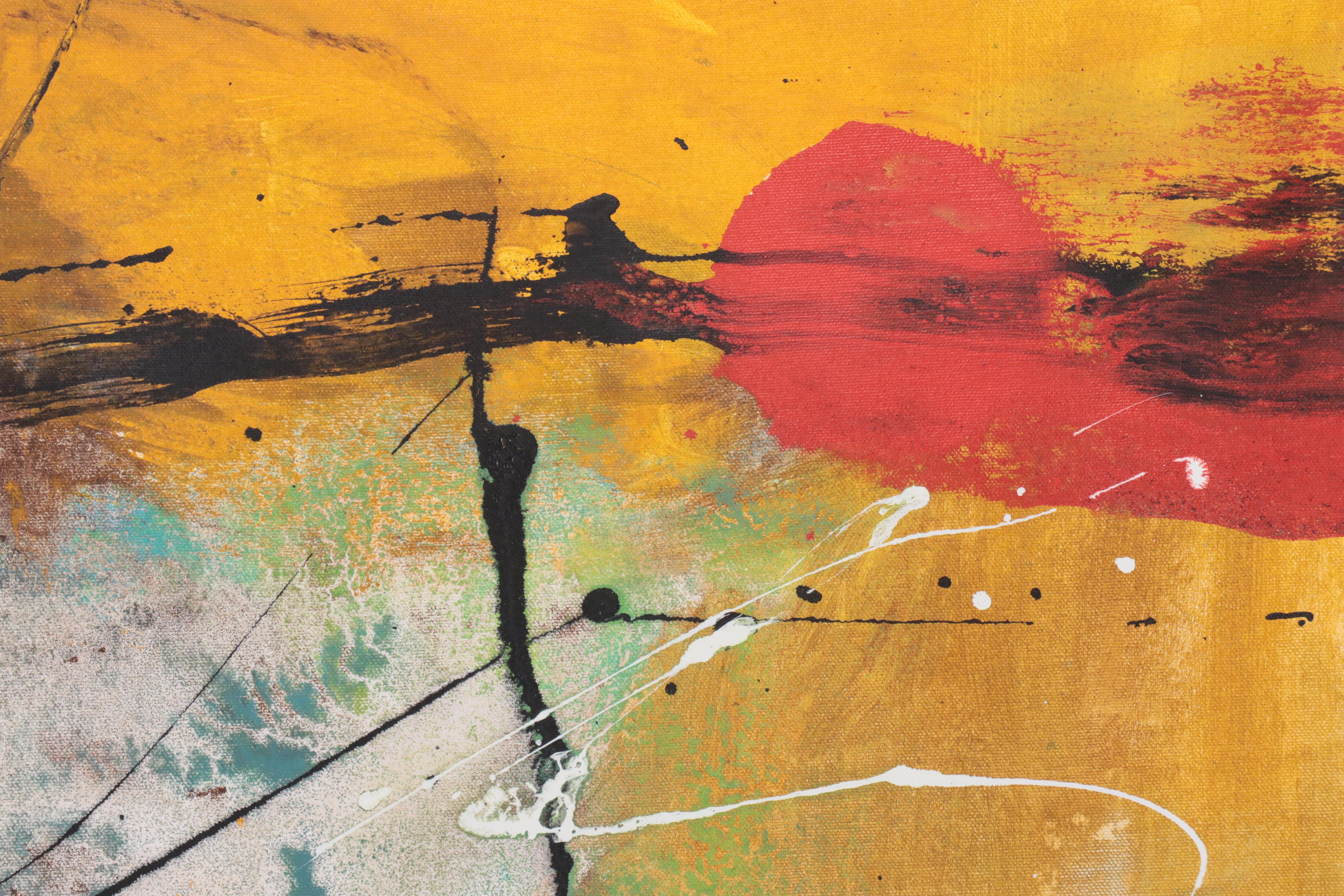 Michel Blázquez Large-Scale Acrylic and Oil Painting "Inside," 2023