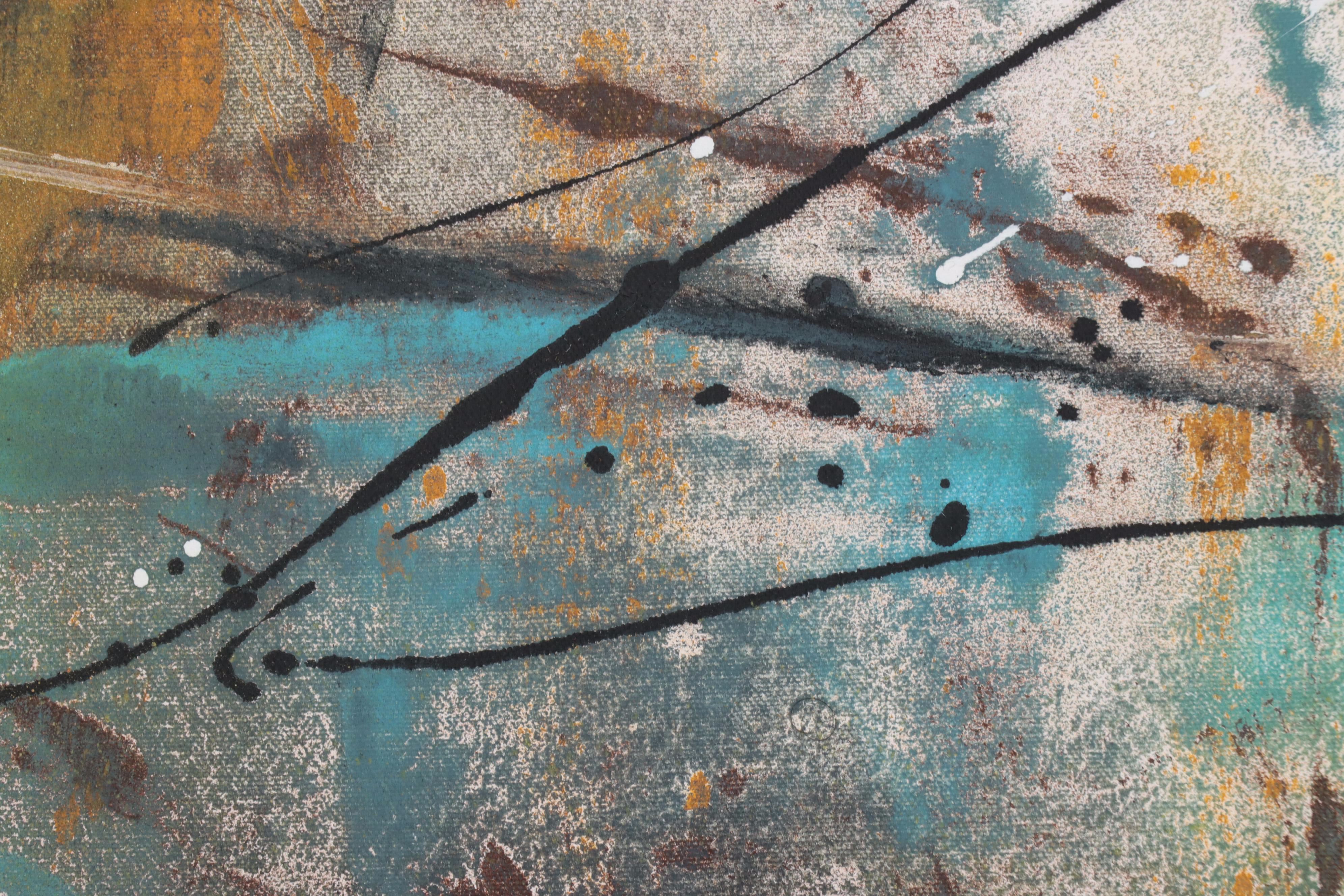 Michel Blázquez Large-Scale Acrylic and Oil Painting "Inside," 2023