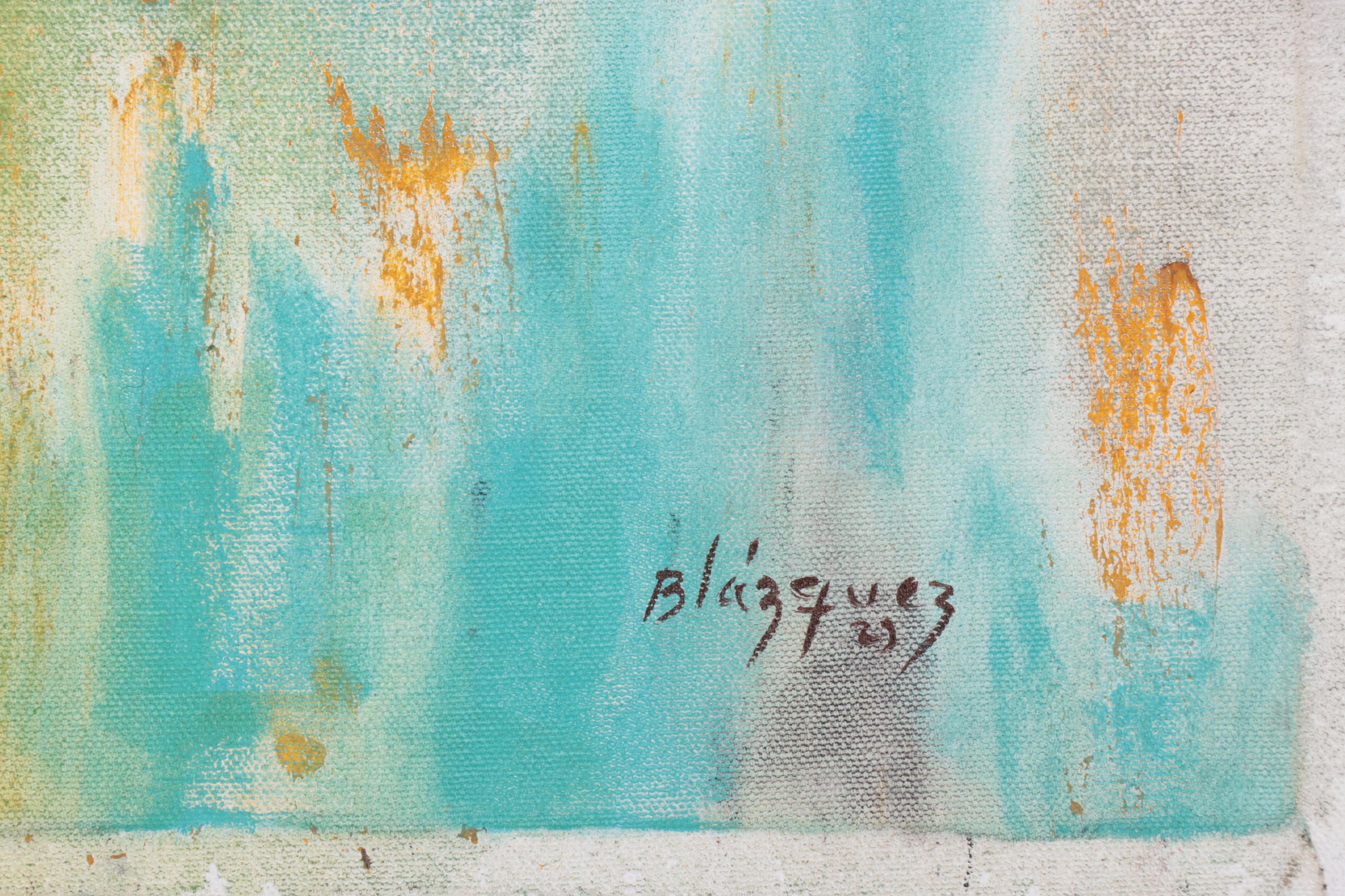 Michel Blázquez Large-Scale Acrylic and Oil Painting "Inside," 2023