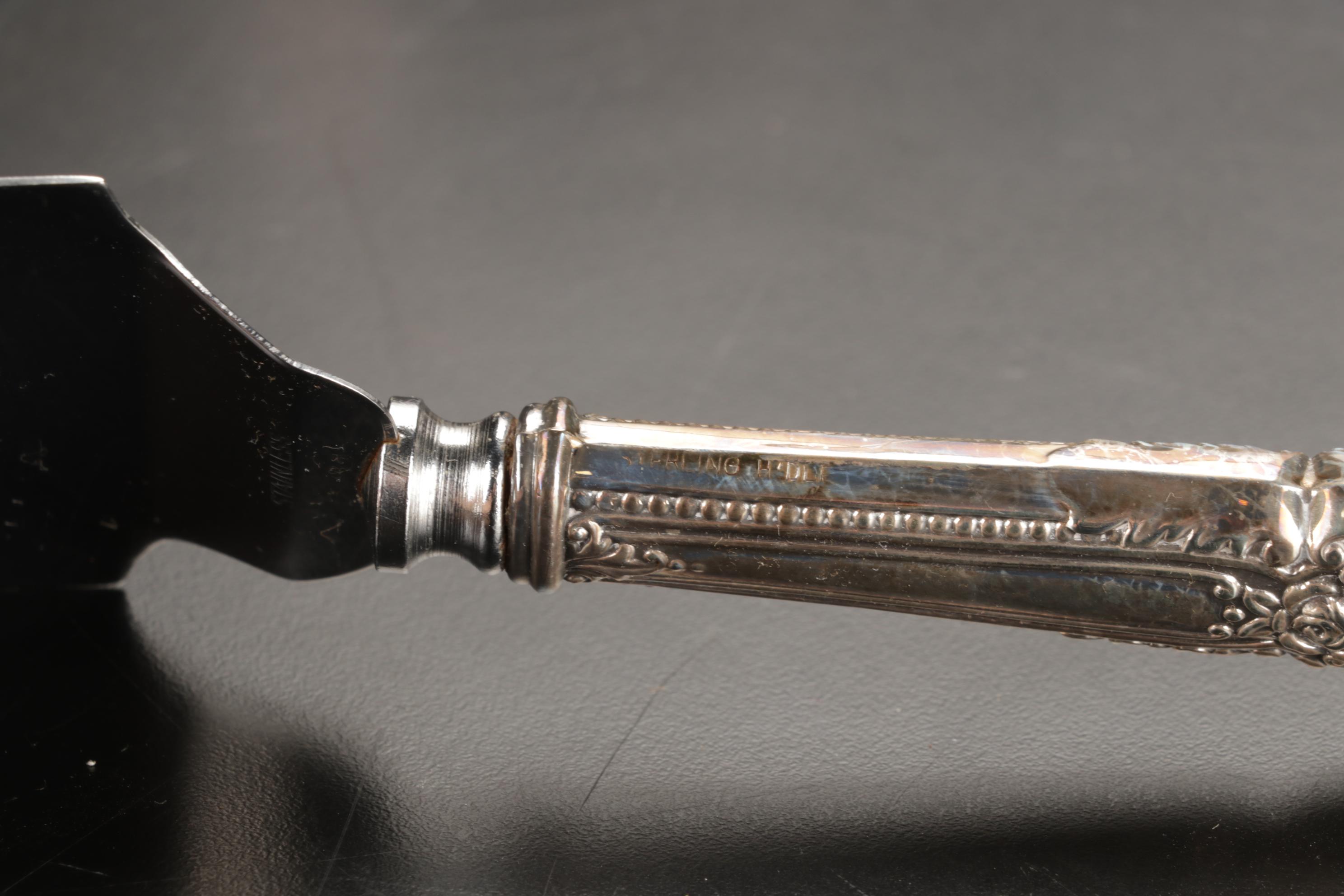 Frank M. Whiting "Rose of Sharon" Sterling Plate with American Weighted Silver