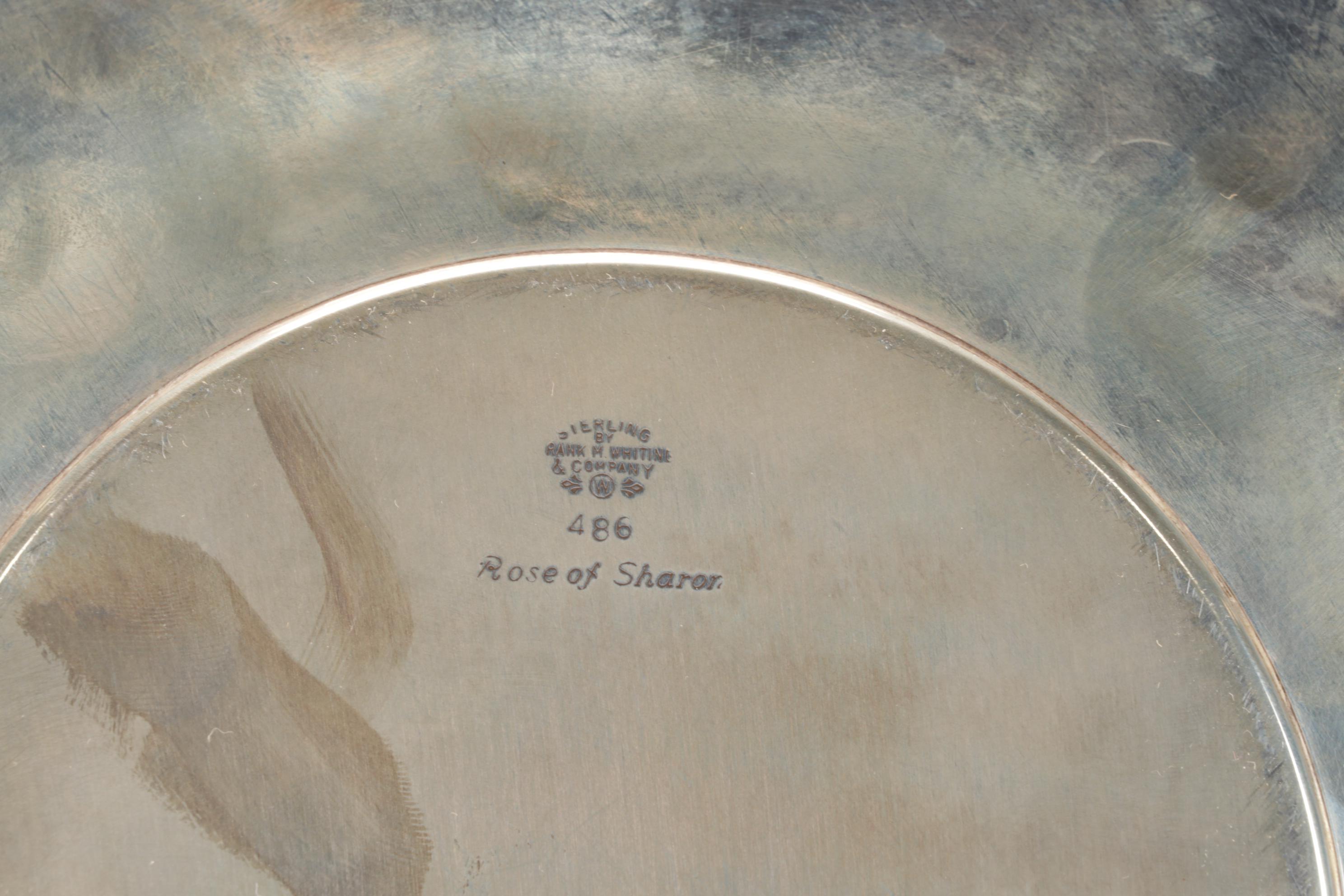 Frank M. Whiting "Rose of Sharon" Sterling Plate with American Weighted Silver