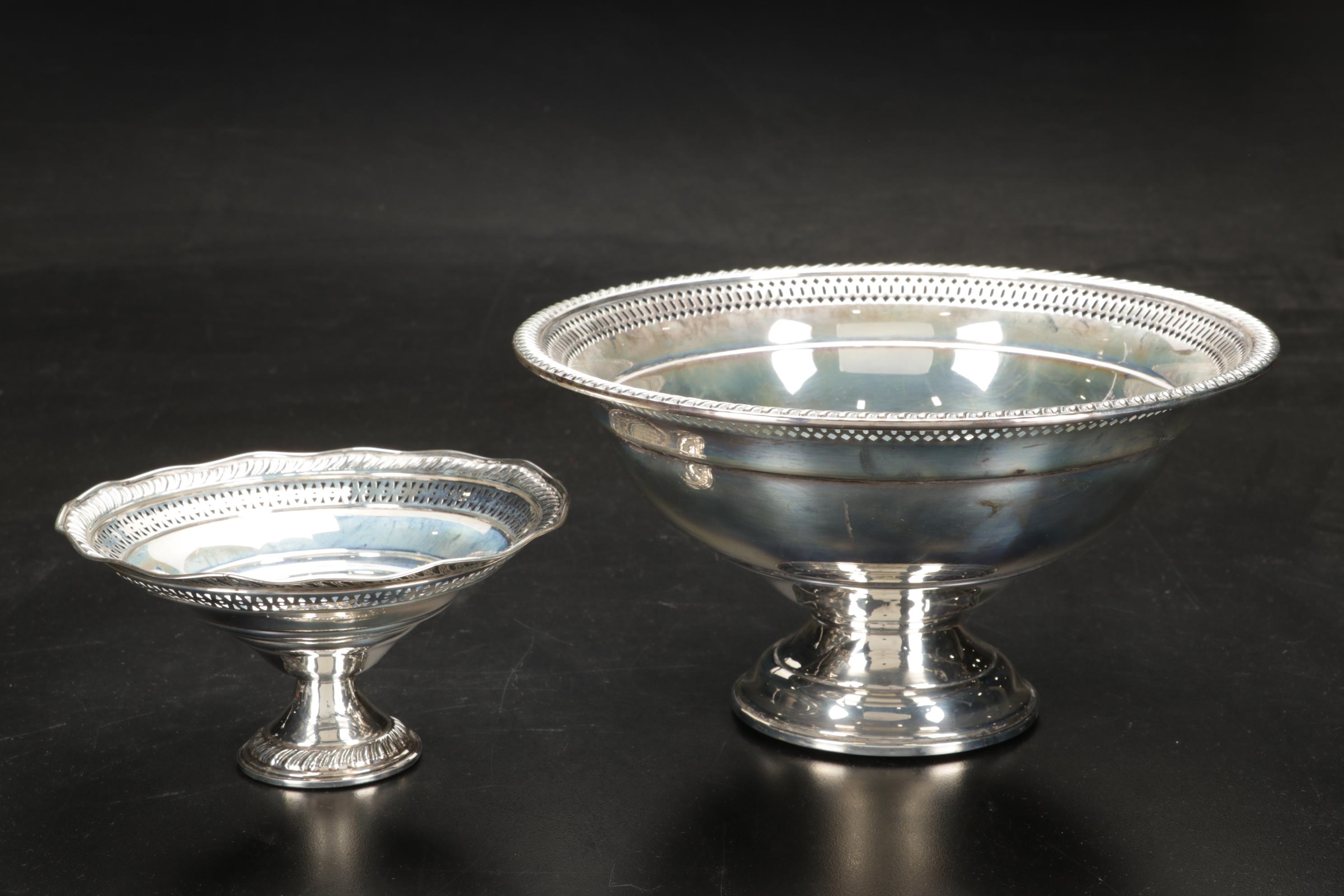 Frank M. Whiting "Rose of Sharon" Sterling Plate with American Weighted Silver