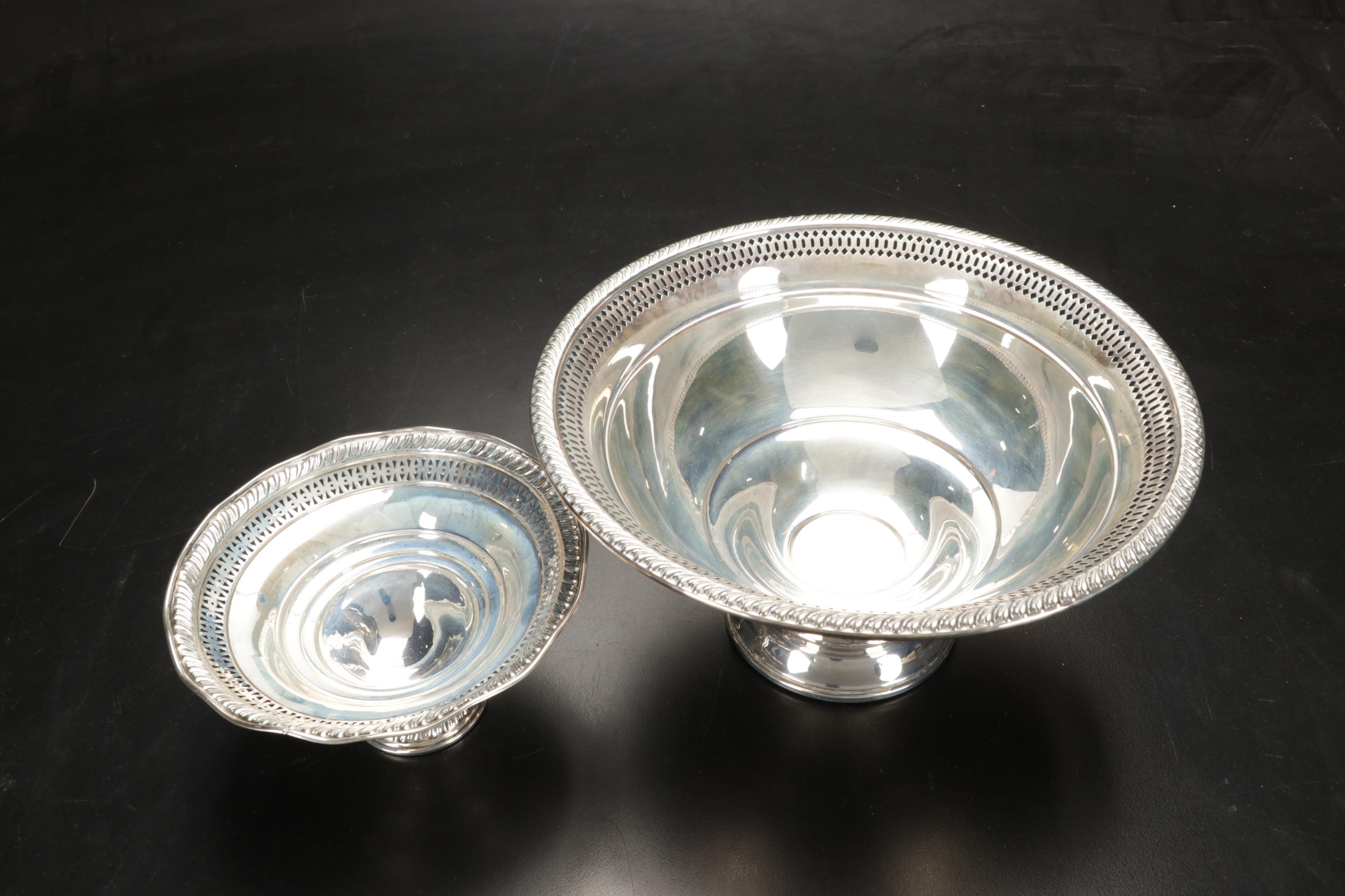 Frank M. Whiting "Rose of Sharon" Sterling Plate with American Weighted Silver
