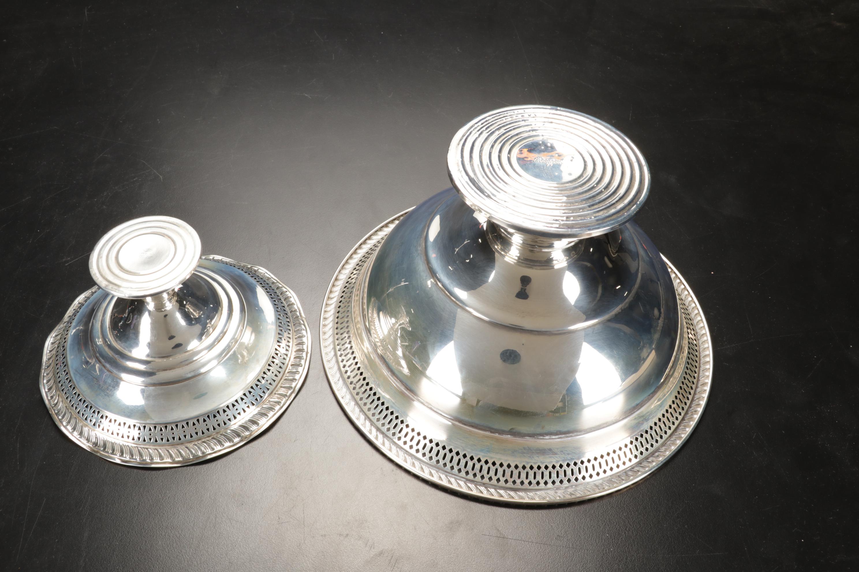 Frank M. Whiting "Rose of Sharon" Sterling Plate with American Weighted Silver