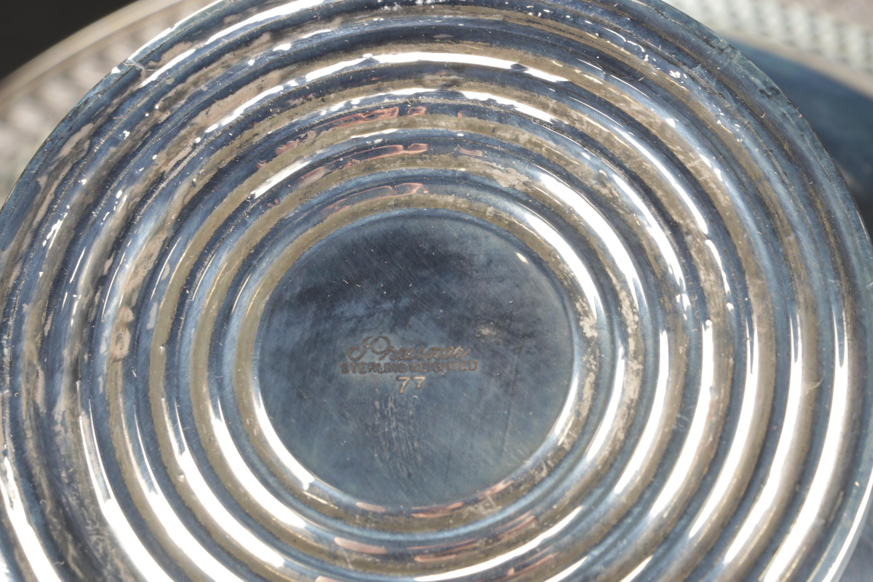 Frank M. Whiting "Rose of Sharon" Sterling Plate with American Weighted Silver