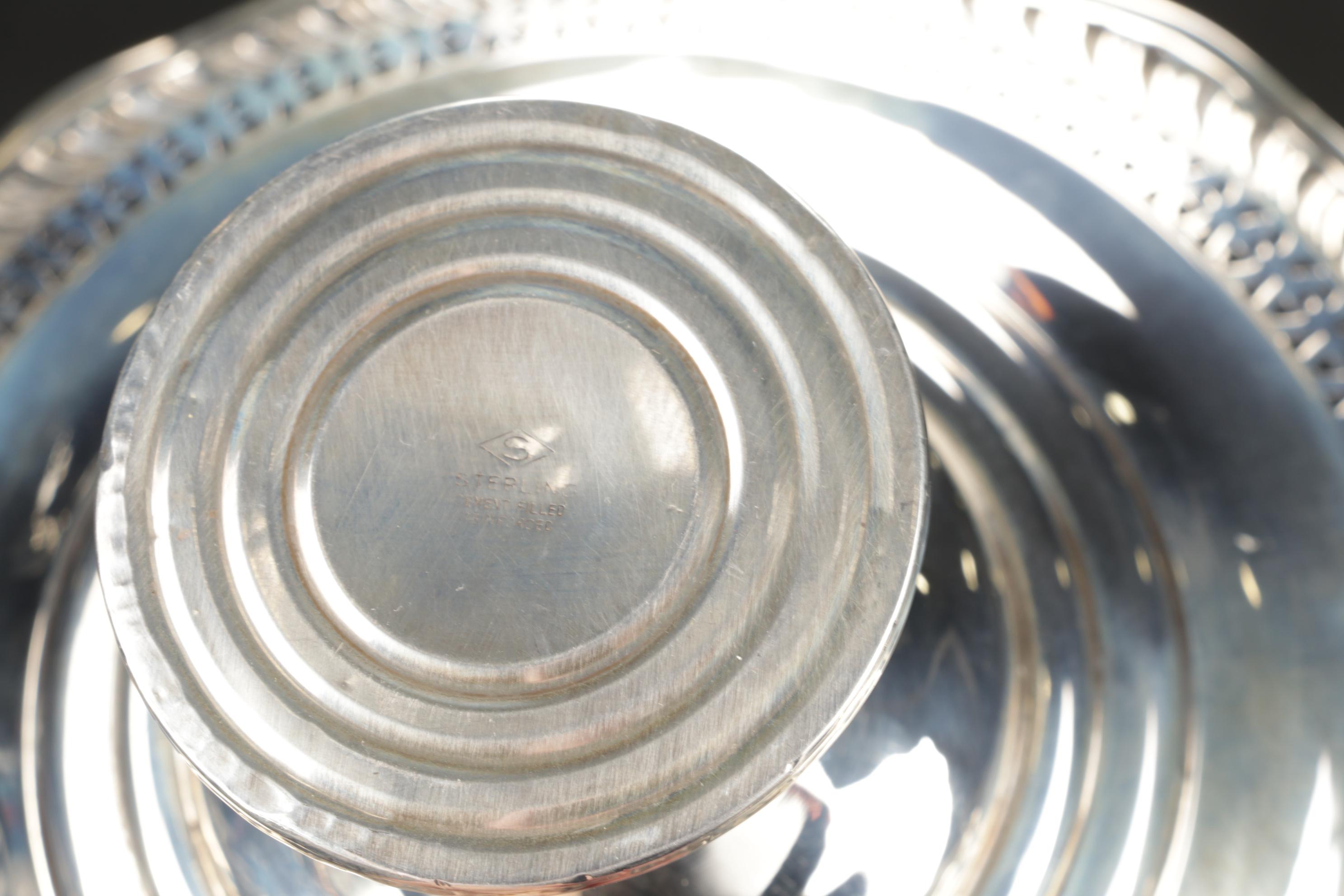 Frank M. Whiting "Rose of Sharon" Sterling Plate with American Weighted Silver