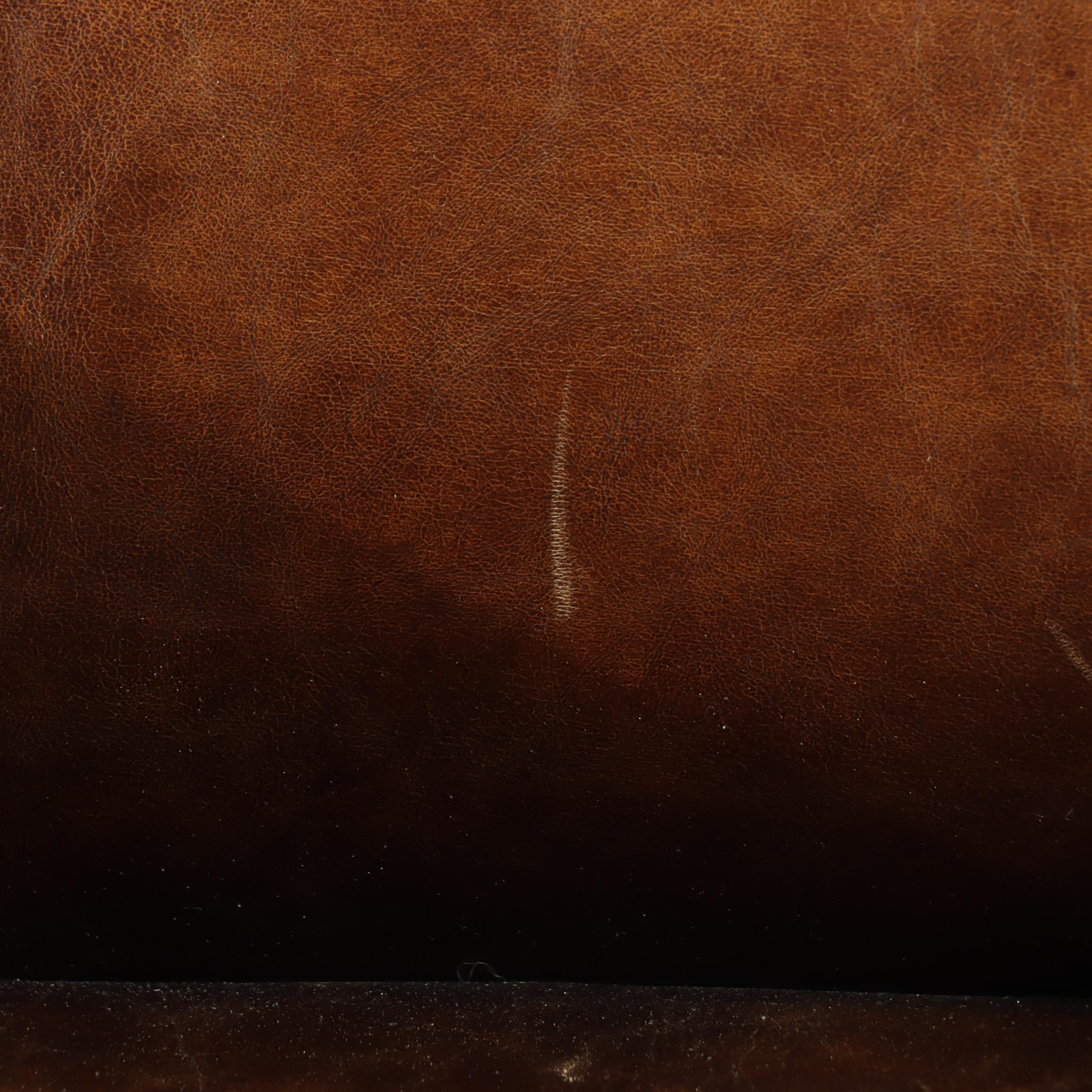 Hooker Furniture Brown Leather Swivel-Tilt Adjustable Desk Chair with Nailheads