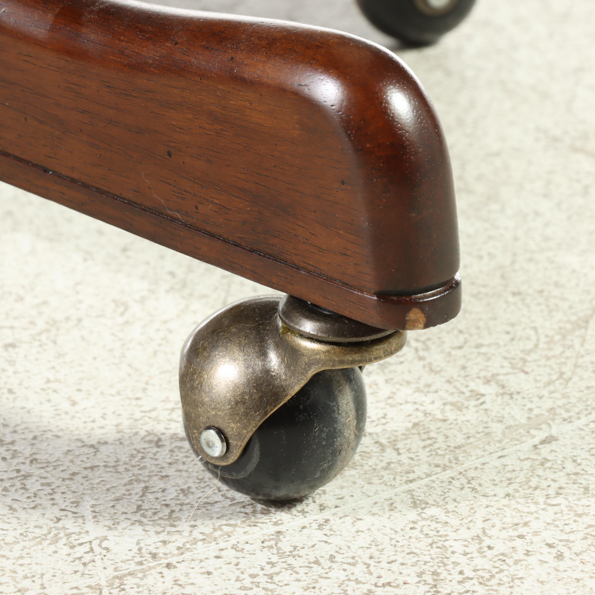 Hooker Furniture Brown Leather Swivel-Tilt Adjustable Desk Chair with Nailheads